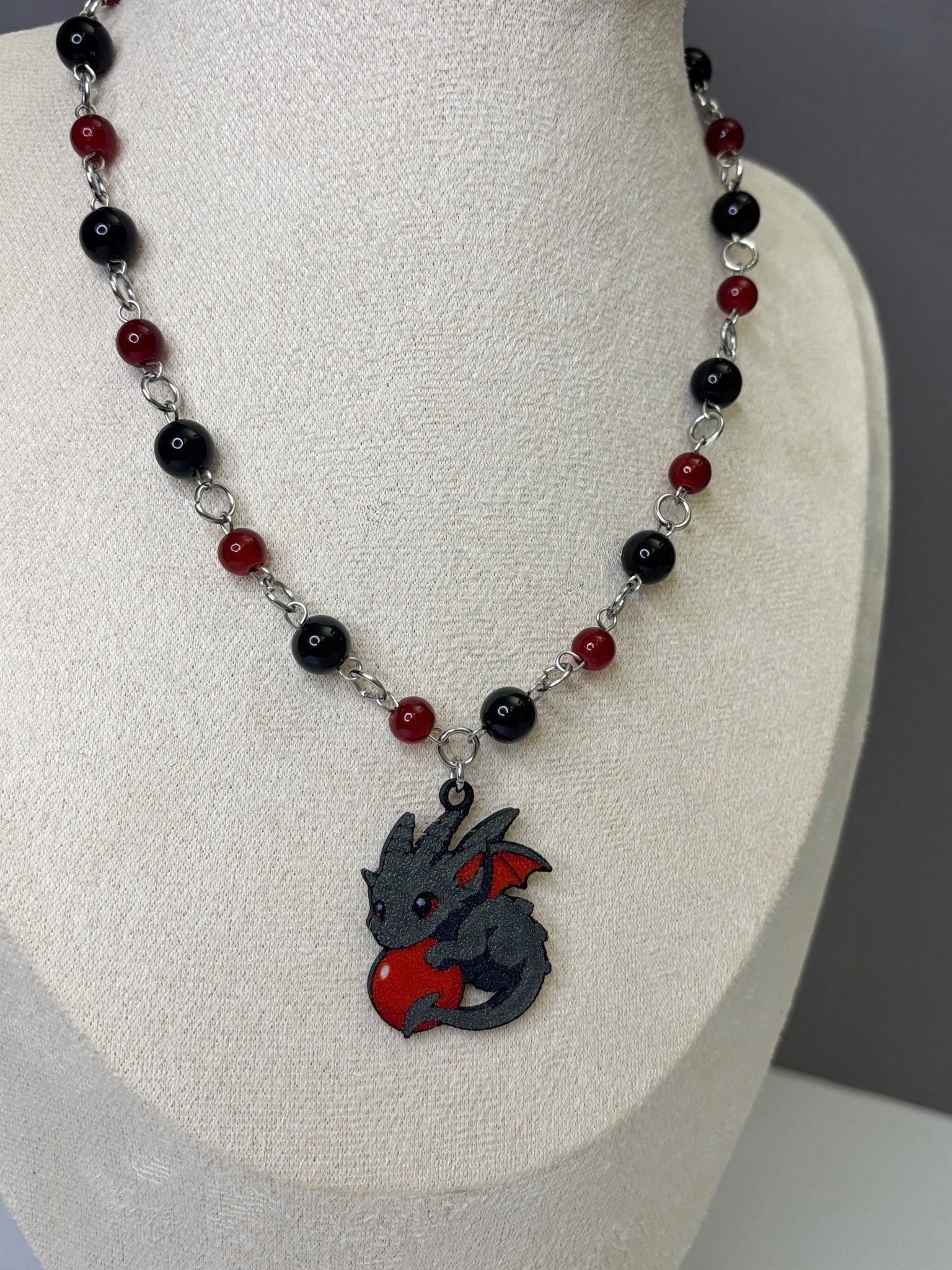 🐉Dragon’s Orb Necklace - Handmade Dark x Cute Jewelry
