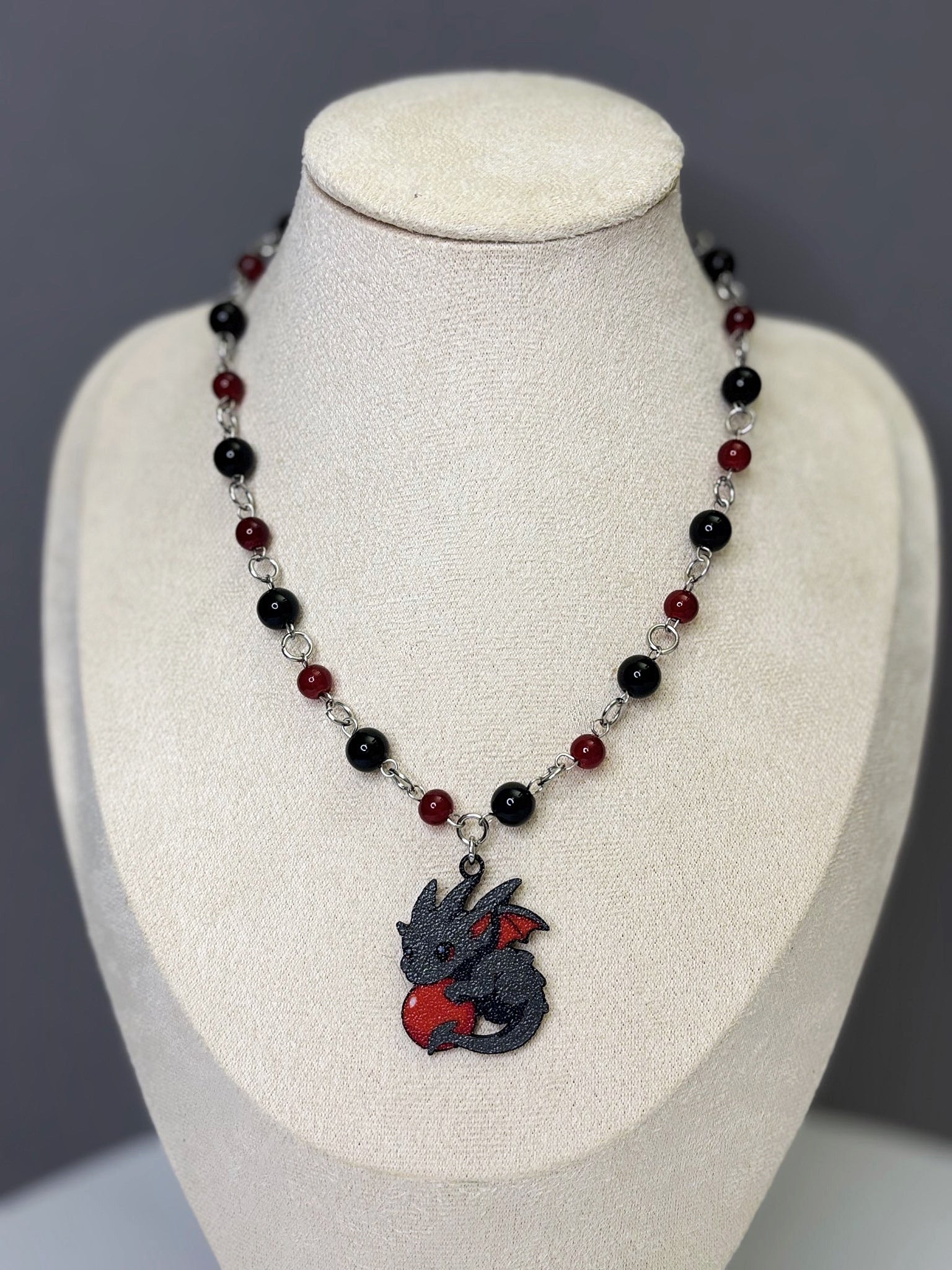 🐉Dragon’s Orb Necklace - Handmade Dark x Cute Jewelry