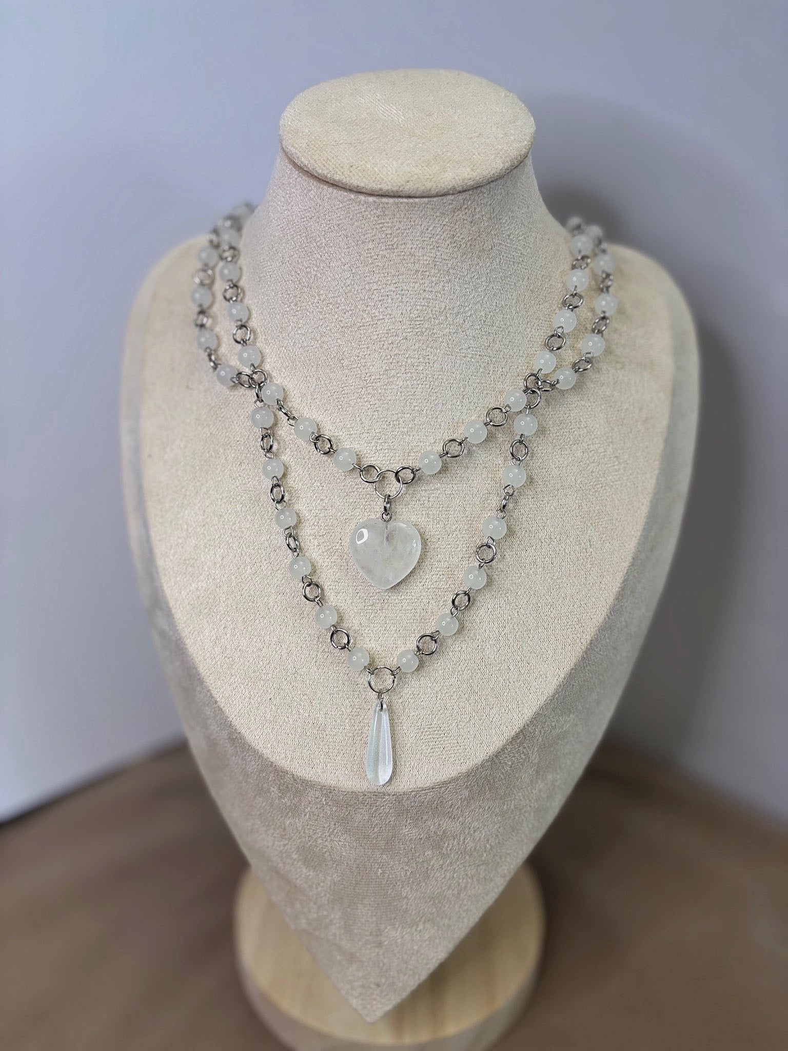 🤍 Lunar Veil Necklace - Handmade Dark x Cute Jewelry
