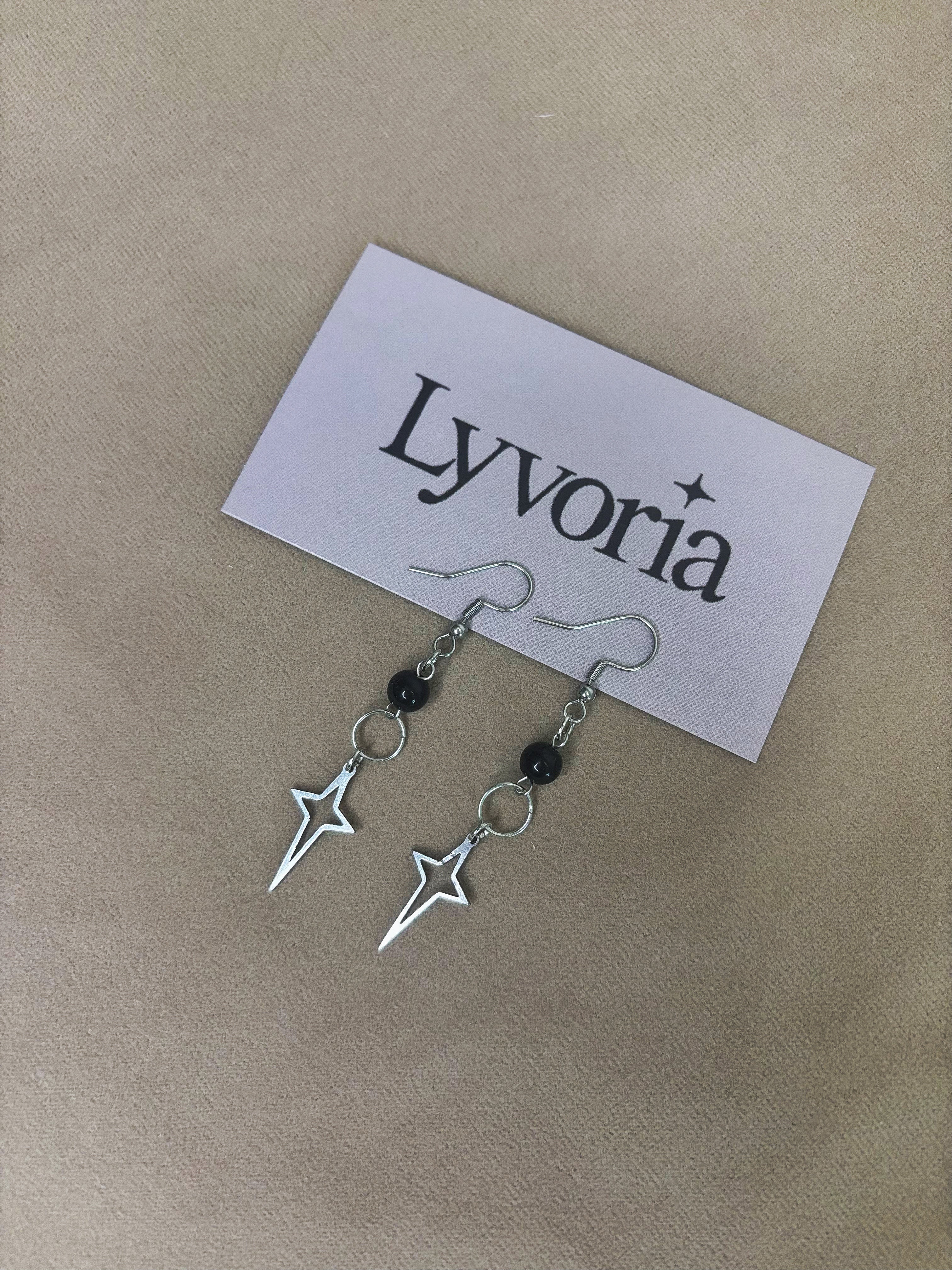 🌟 Star Spike Earrings - Handmade Dark x Cute Jewelry