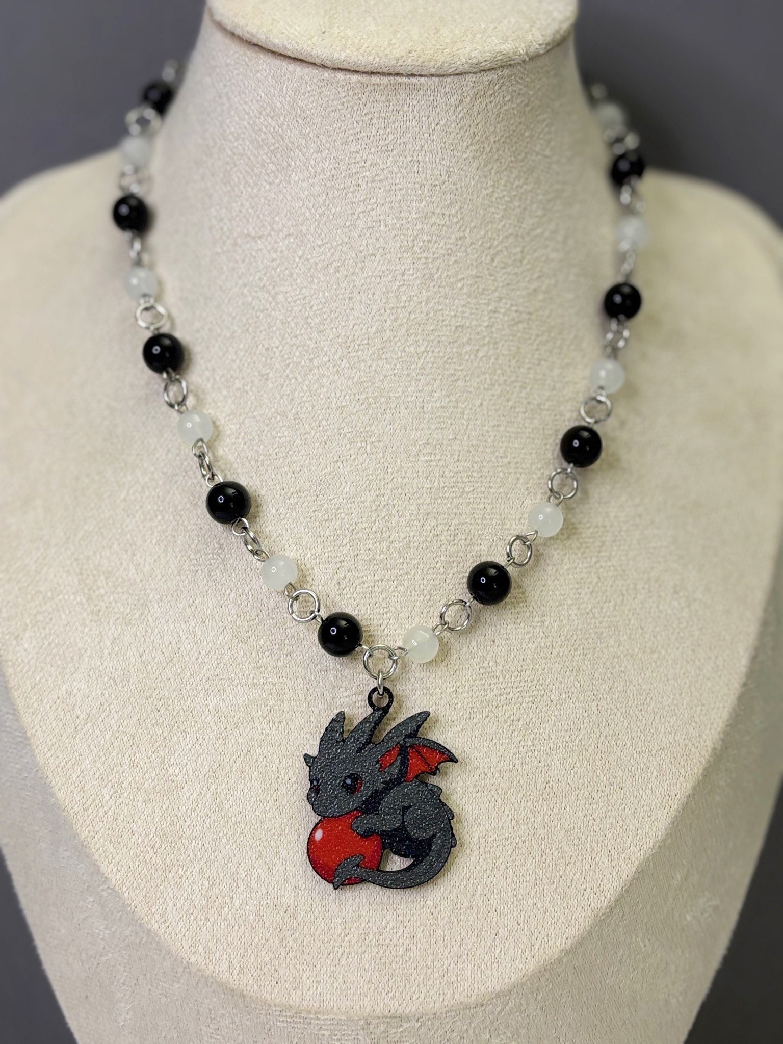 🐉Dragon’s Orb Necklace - Handmade Dark x Cute Jewelry