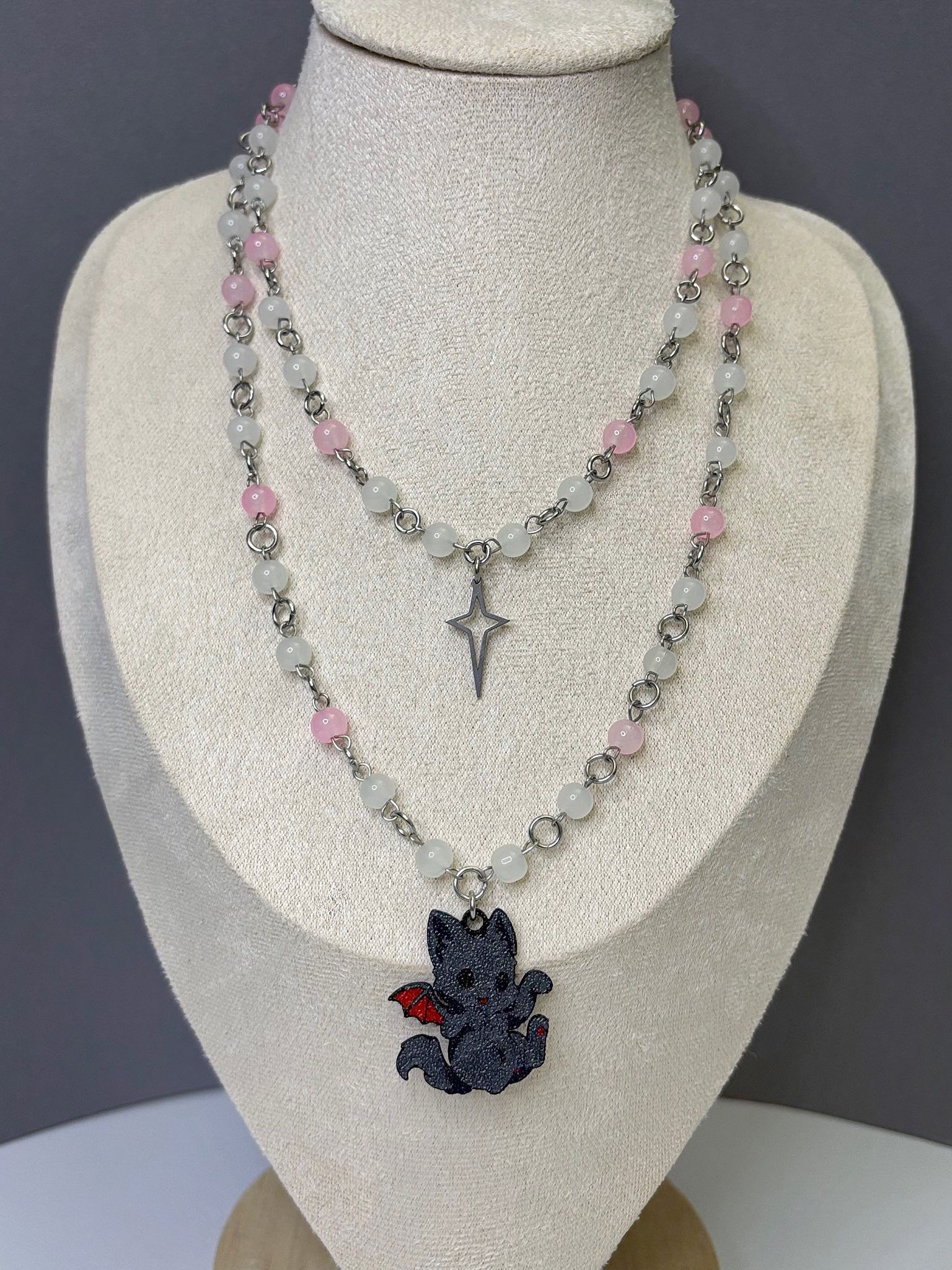 🐾 Dark Purr Necklace - Handmade Dark x Cute Jewelry