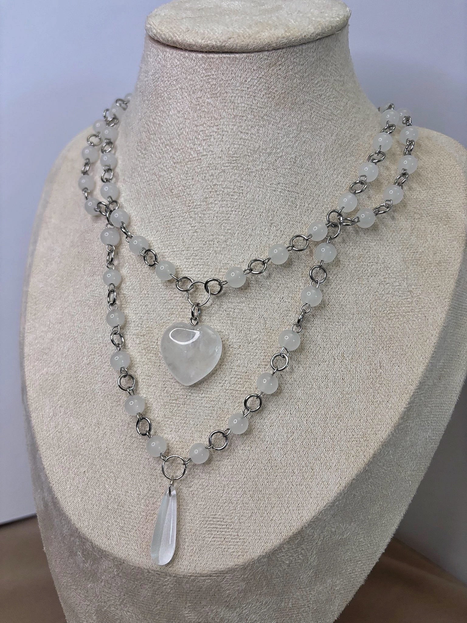 🤍 Lunar Veil Necklace - Handmade Dark x Cute Jewelry