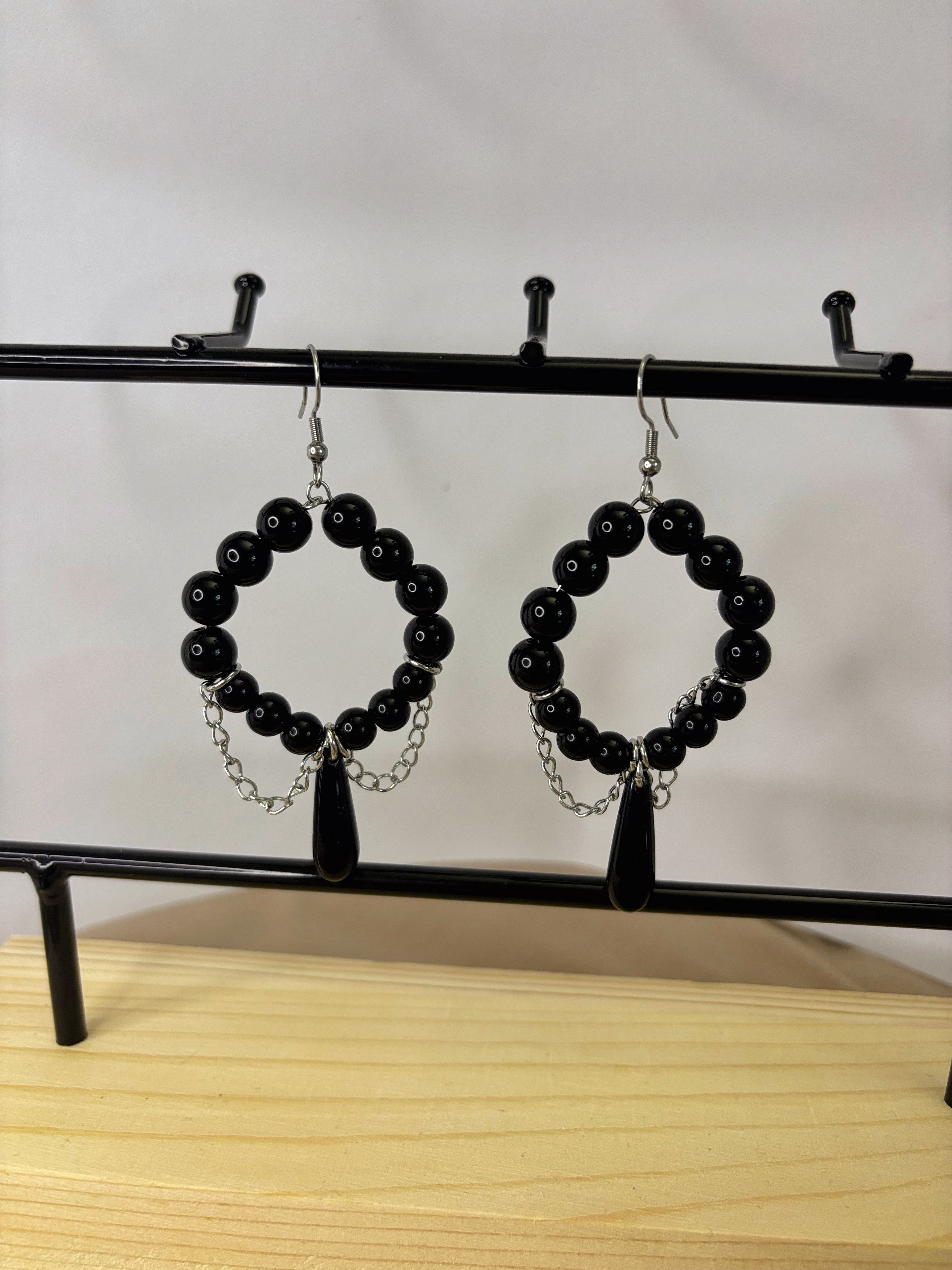 🖤 Midnight Tear Earrings - Handmade Dark x Cute Jewelry