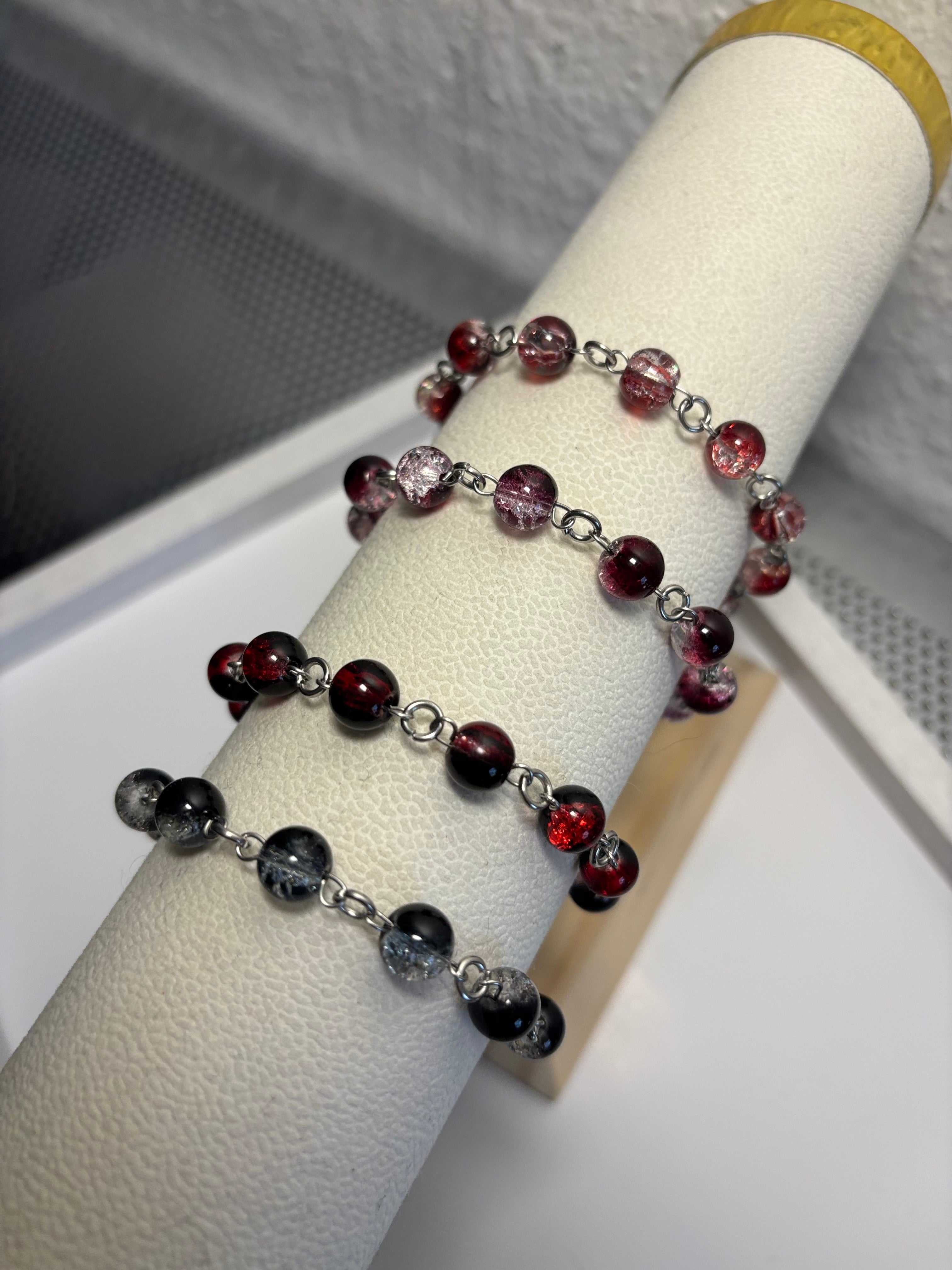 🌙 Crackle Moon Bracelets - Dark x Cute Handmade Jewelry