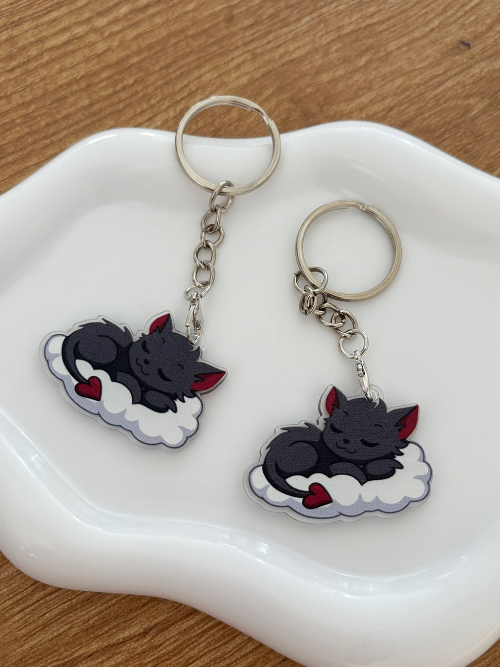 Sleeping Cat - Dark Cute Acryl Anhänger