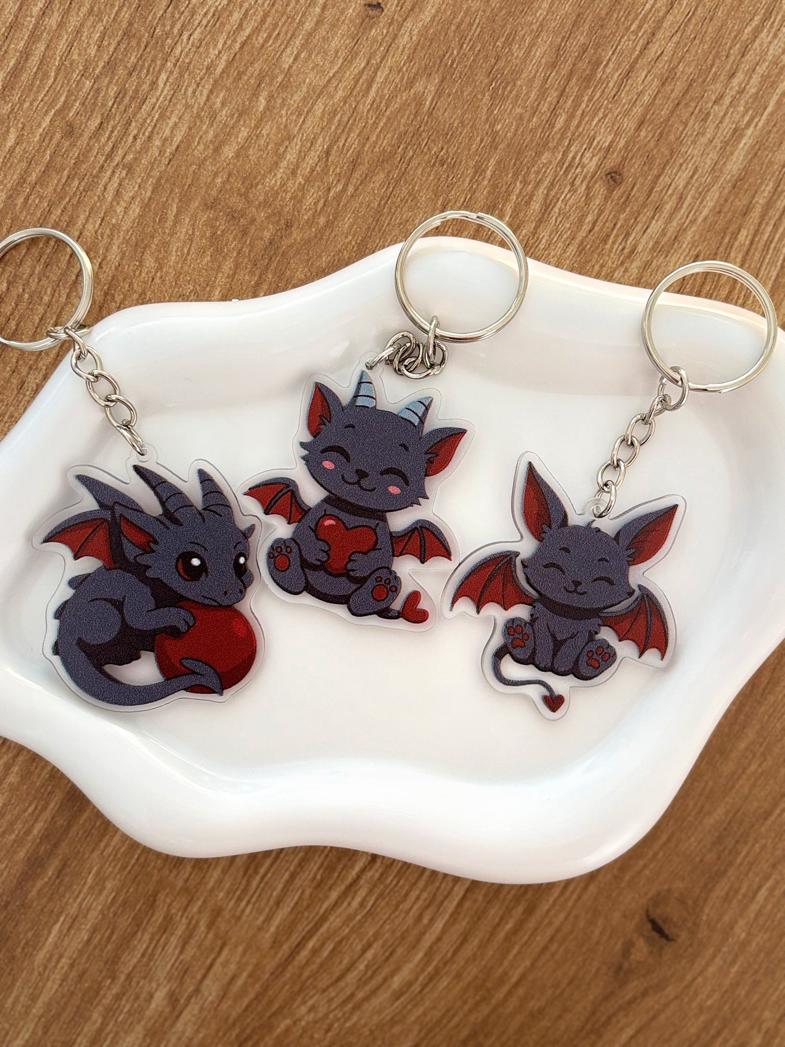 Night Friends - Dark Cute Acryl Anhänger Set