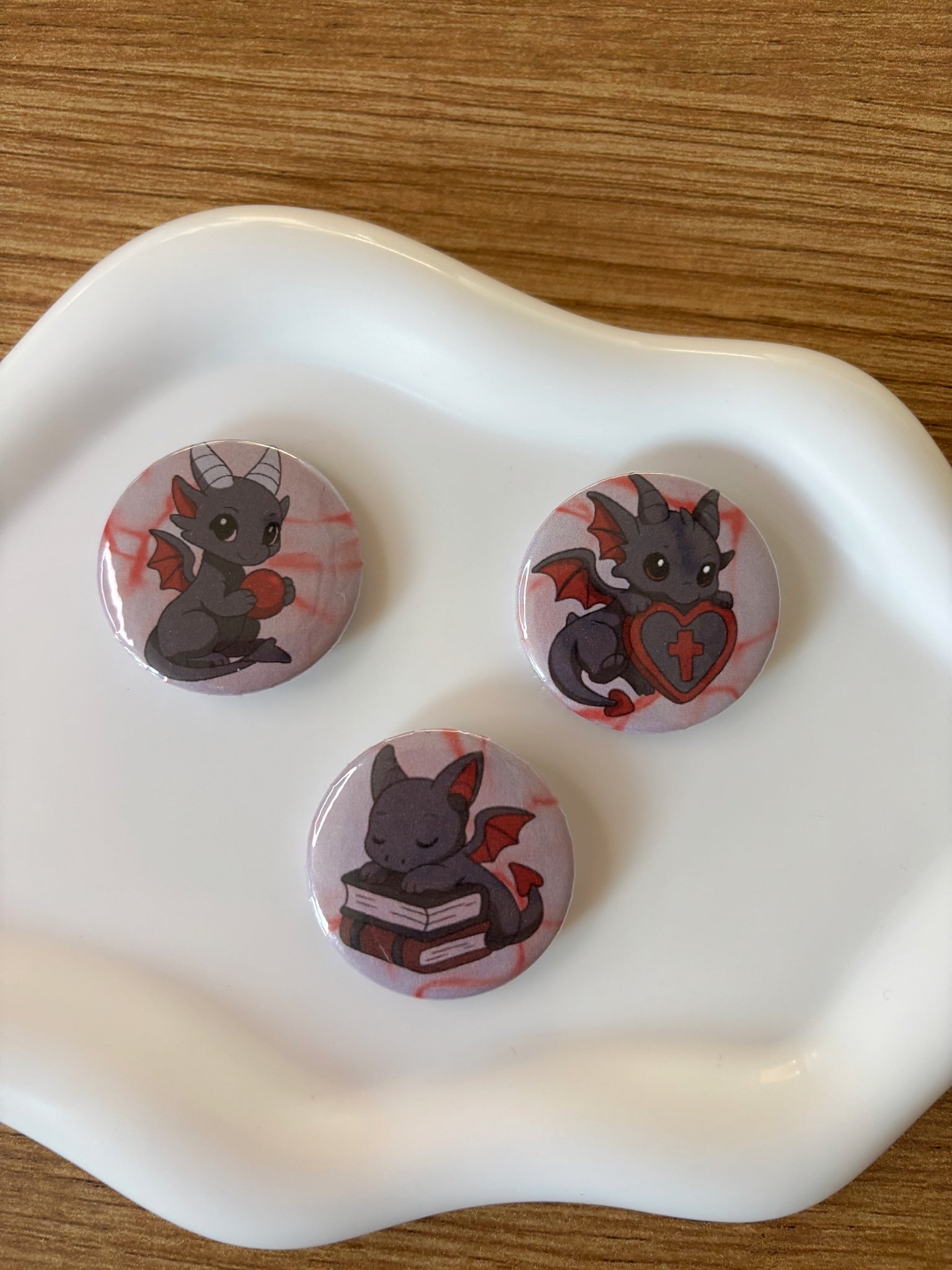 Quiet Moments - Dark Cute Button Set