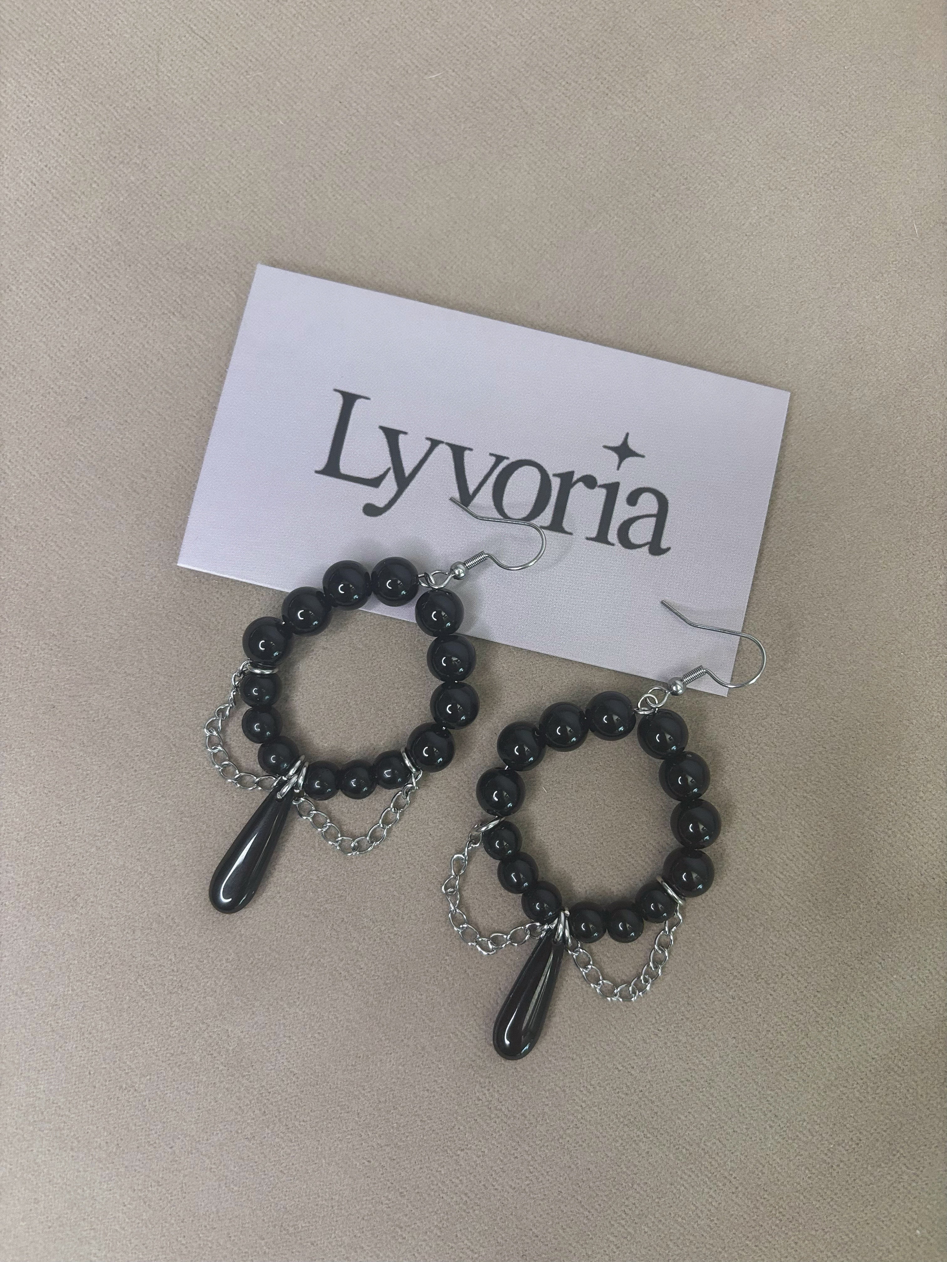 🖤 Midnight Tear Earrings - Handmade Dark x Cute Jewelry