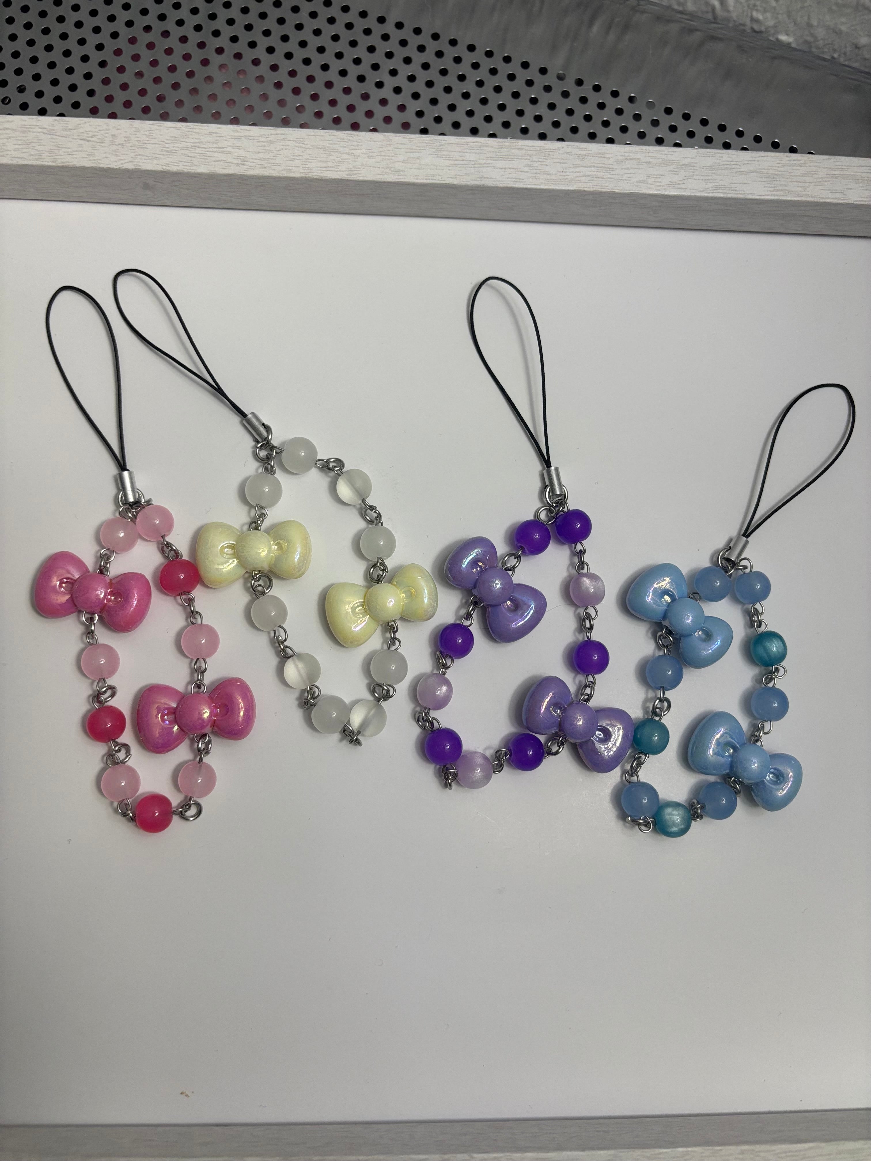 🩵Icy Dream Bow Keychain — Dark x Cute Handmade Accessory