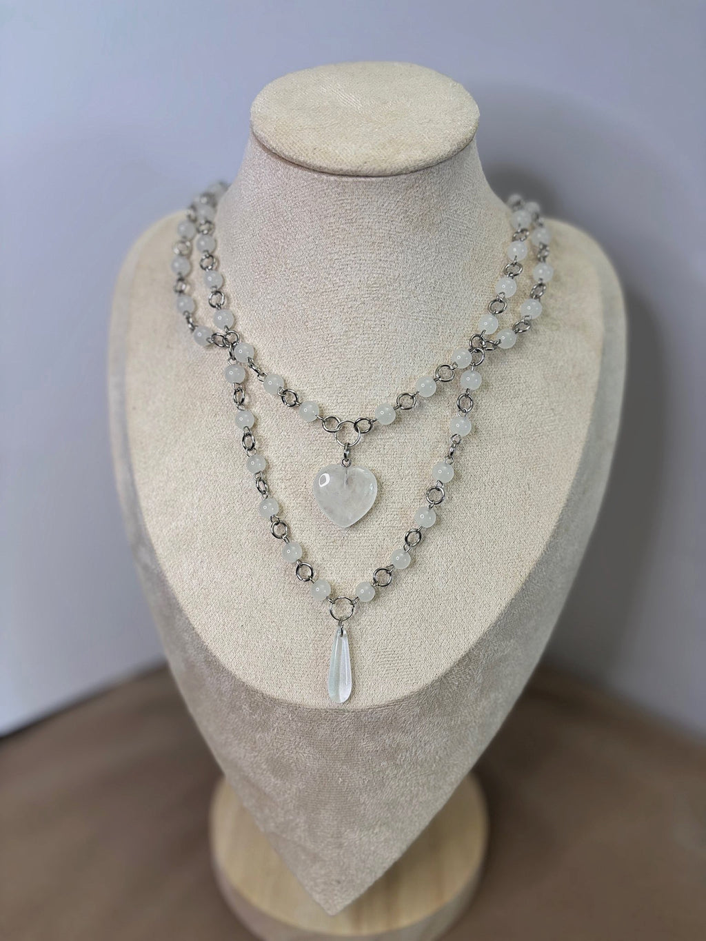 🤍 Lunar Veil Necklace - Handmade Dark x Cute Jewelry