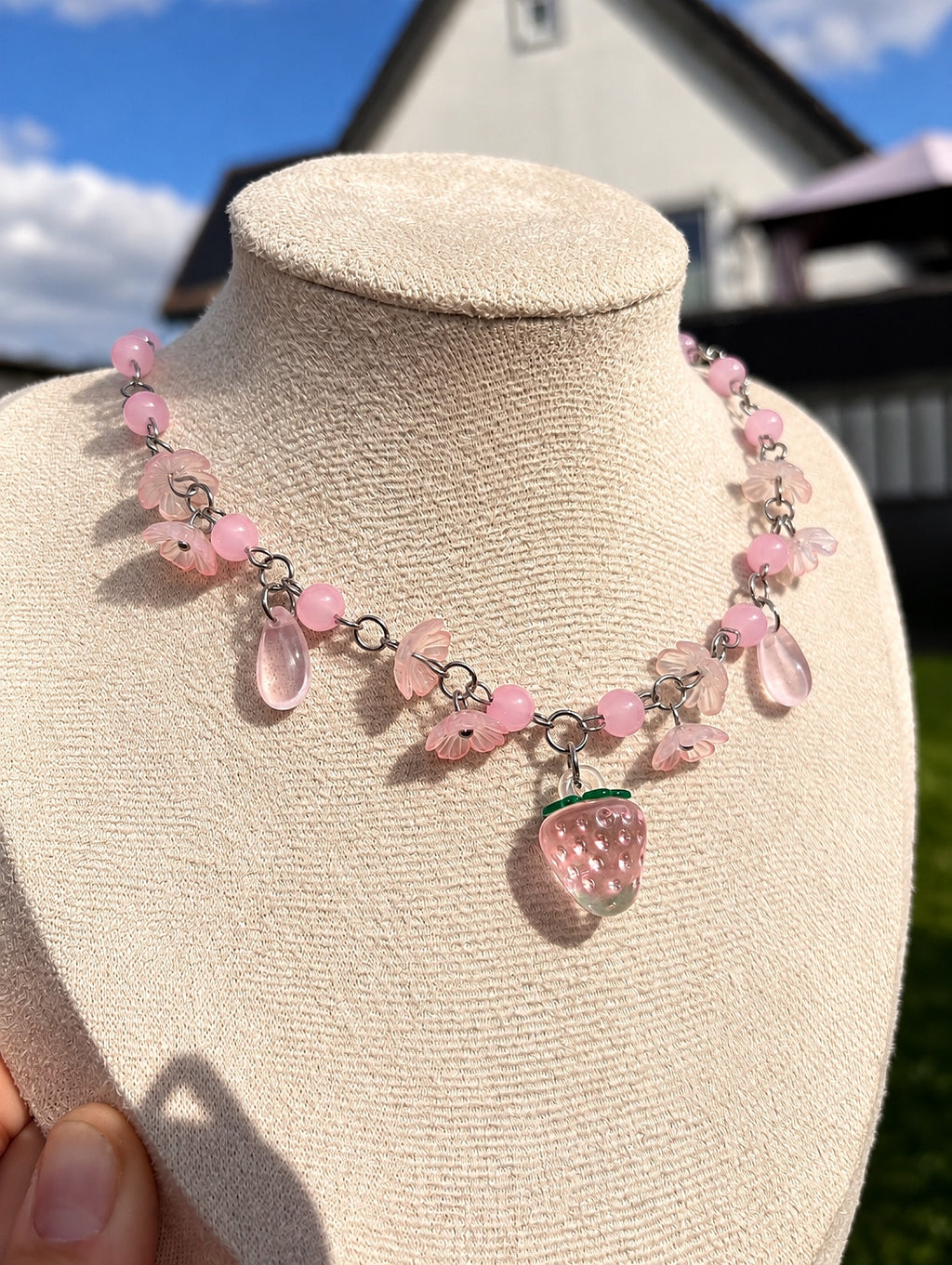 Strawberry Bloom Necklace