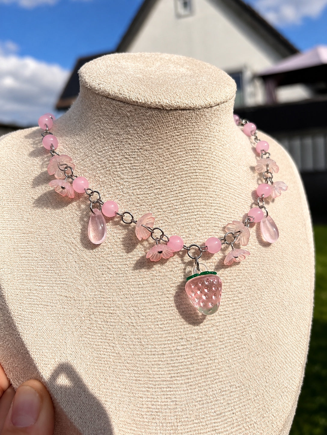 Strawberry Bloom Necklace