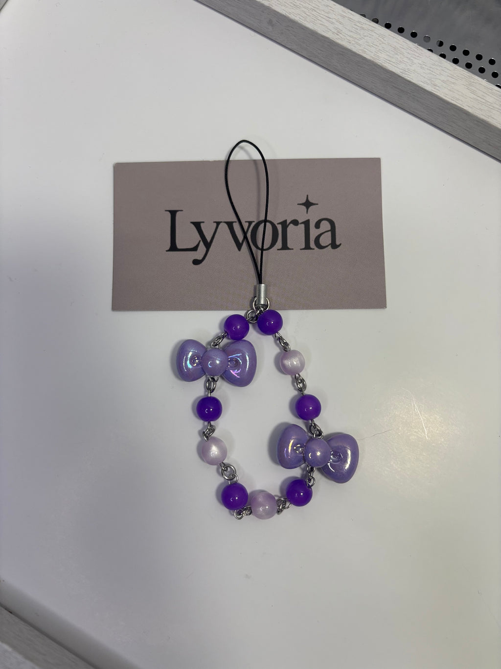 💜Violet Dream Bow Keychain - Dark x Cute Handmade Accessory
