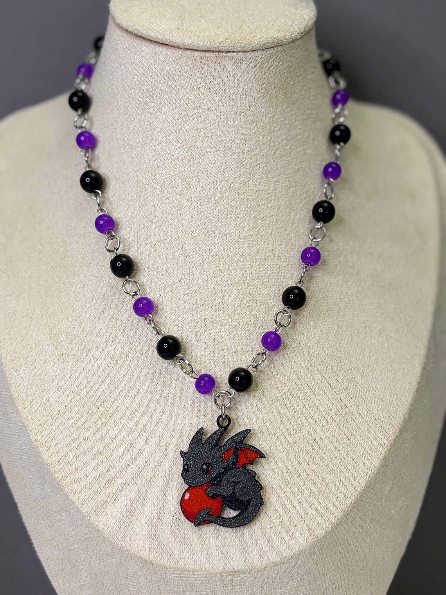 🐉Dragon’s Orb Necklace - Handmade Dark x Cute Jewelry