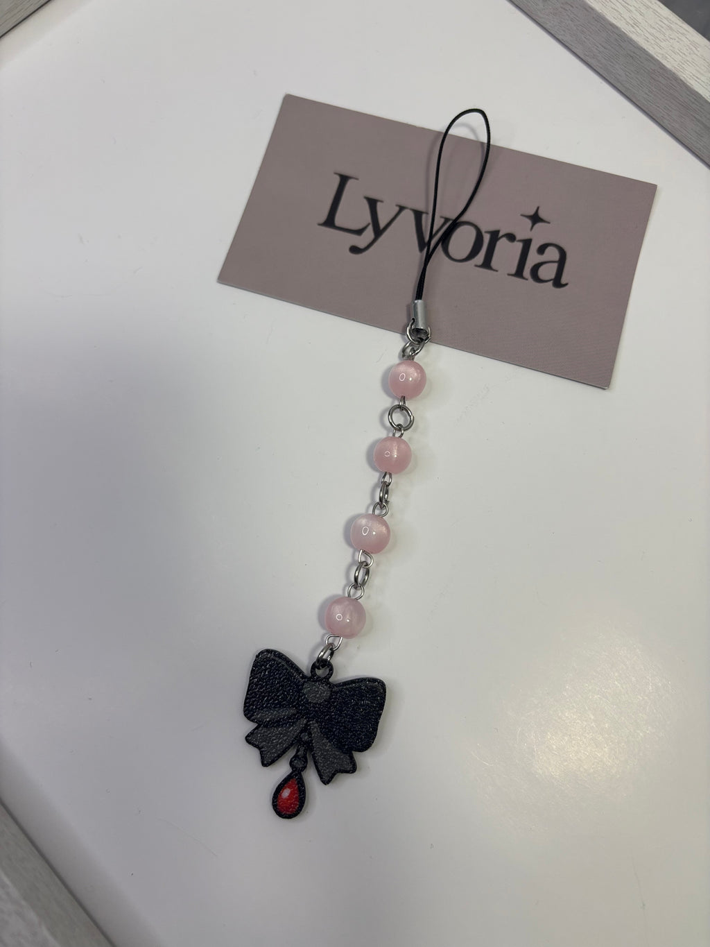 ❤️ Bloody Ribbon Keychain — Dark x Cute Handmade Accessory