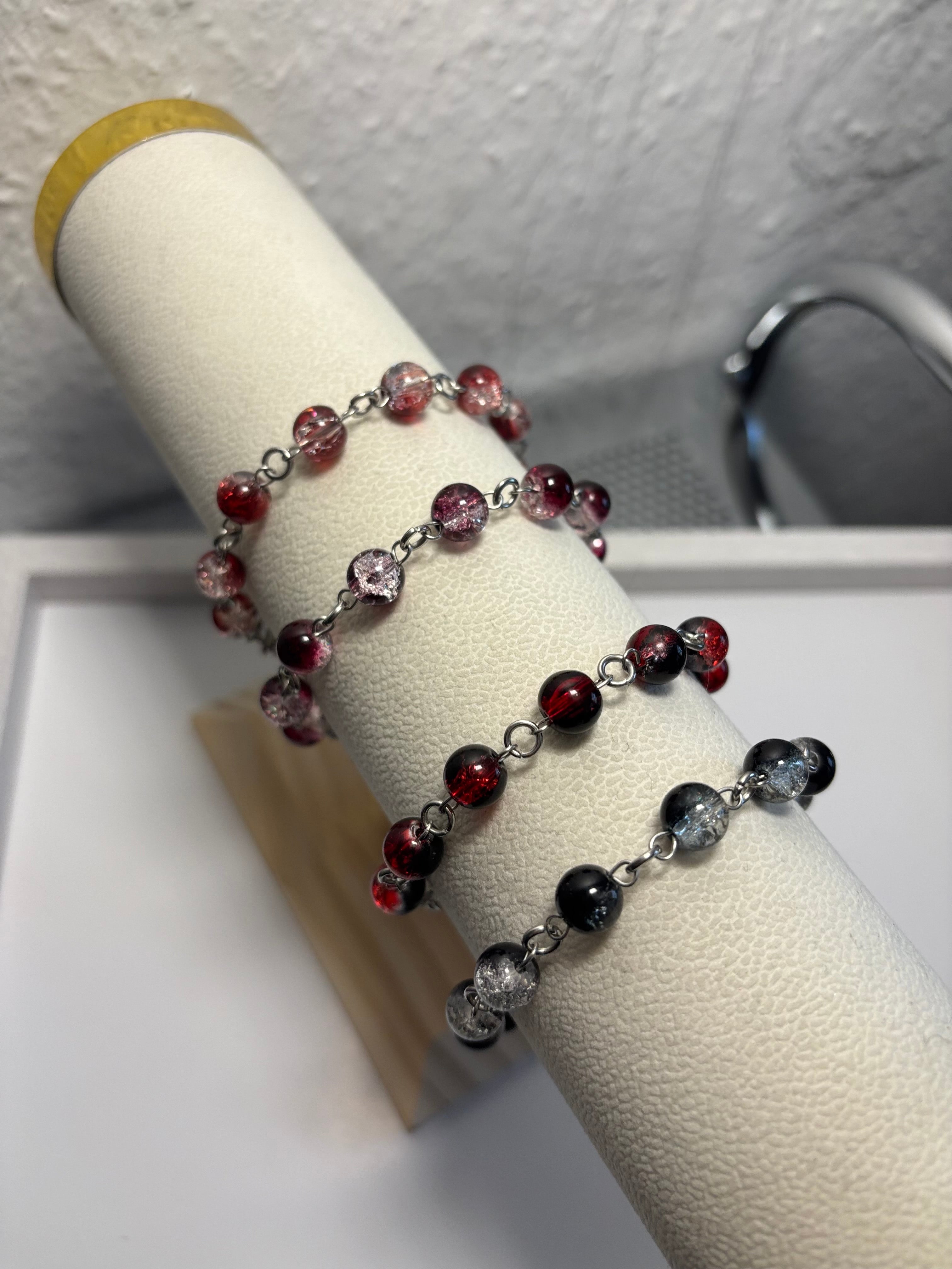 🌙 Crackle Moon Bracelets - Dark x Cute Handmade Jewelry