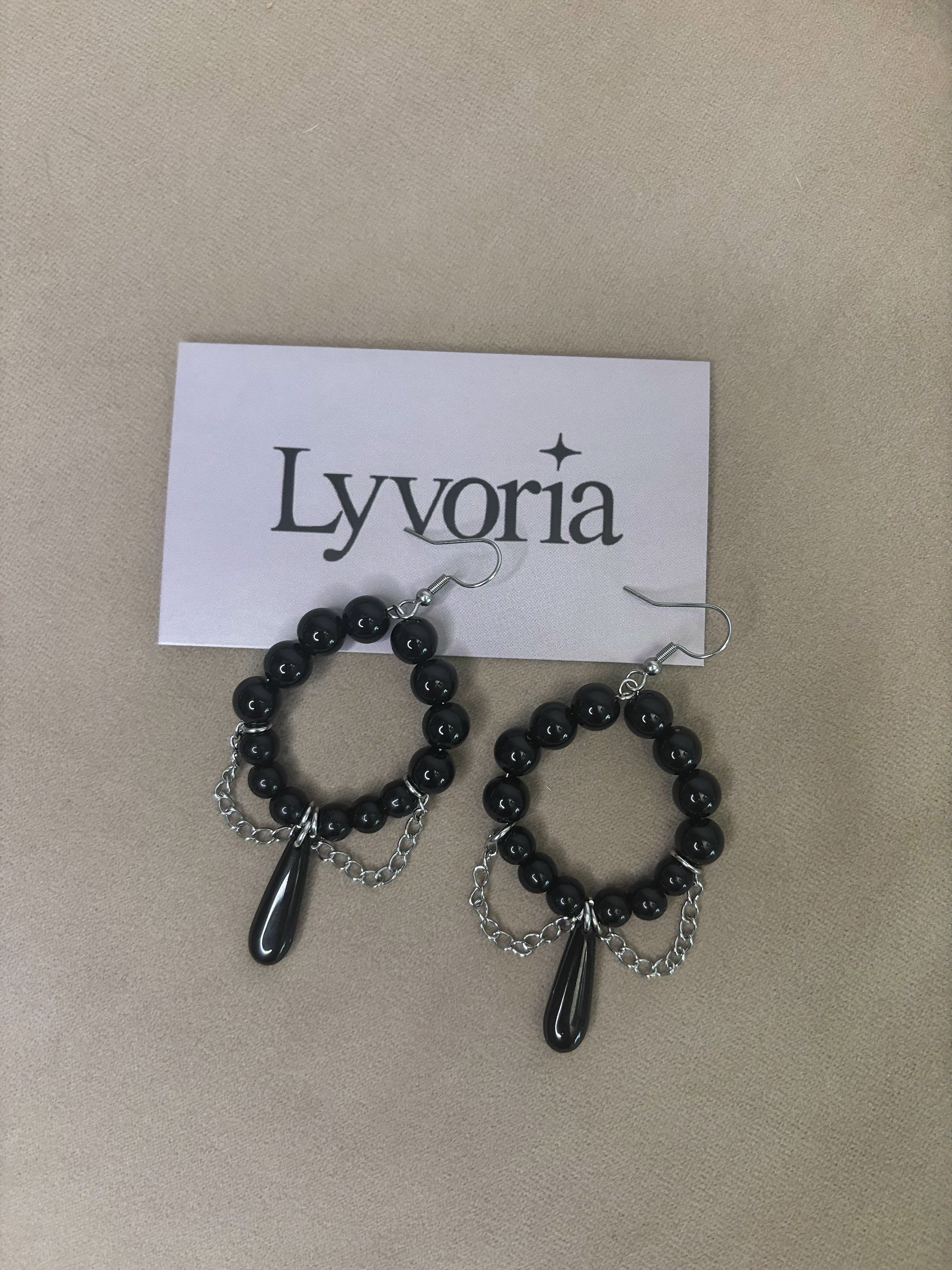 🖤 Midnight Tear Earrings - Handmade Dark x Cute Jewelry