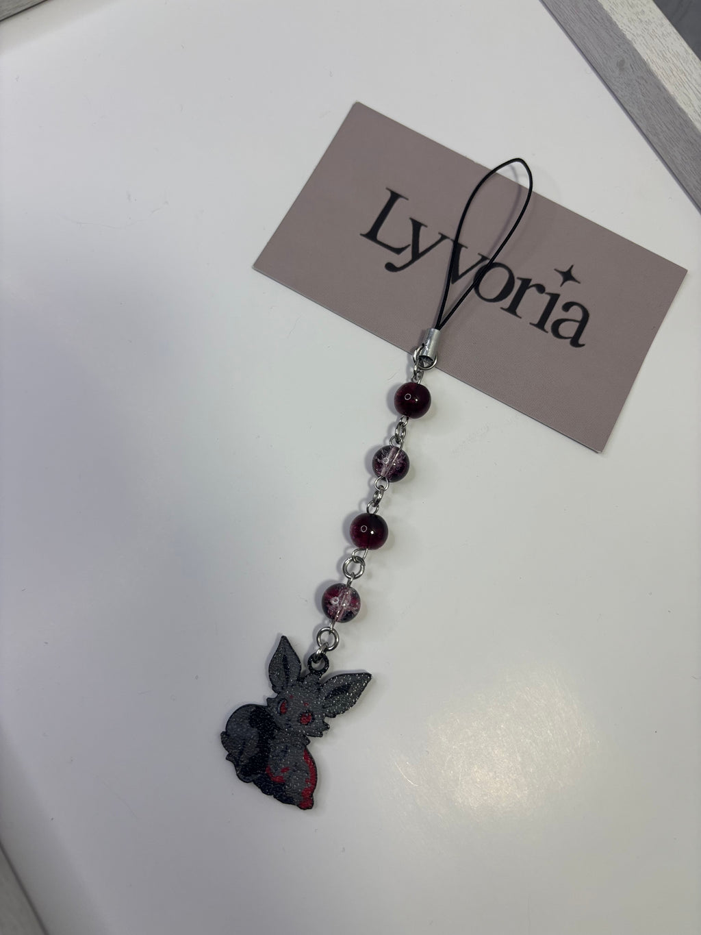 🖤 Dark Fox Keychain — Dark x Cute Handmade Accessory