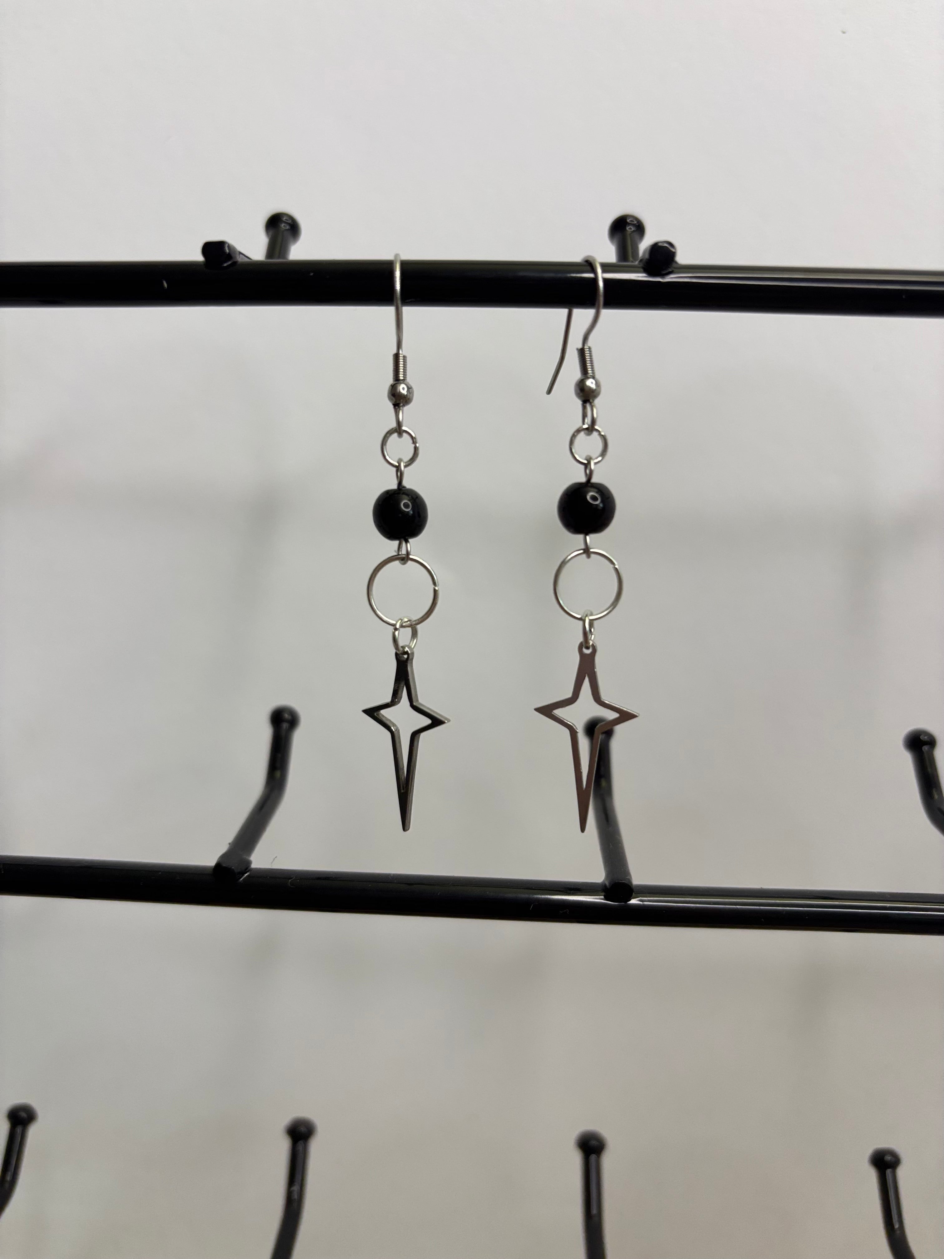 🌟 Star Spike Earrings - Handmade Dark x Cute Jewelry