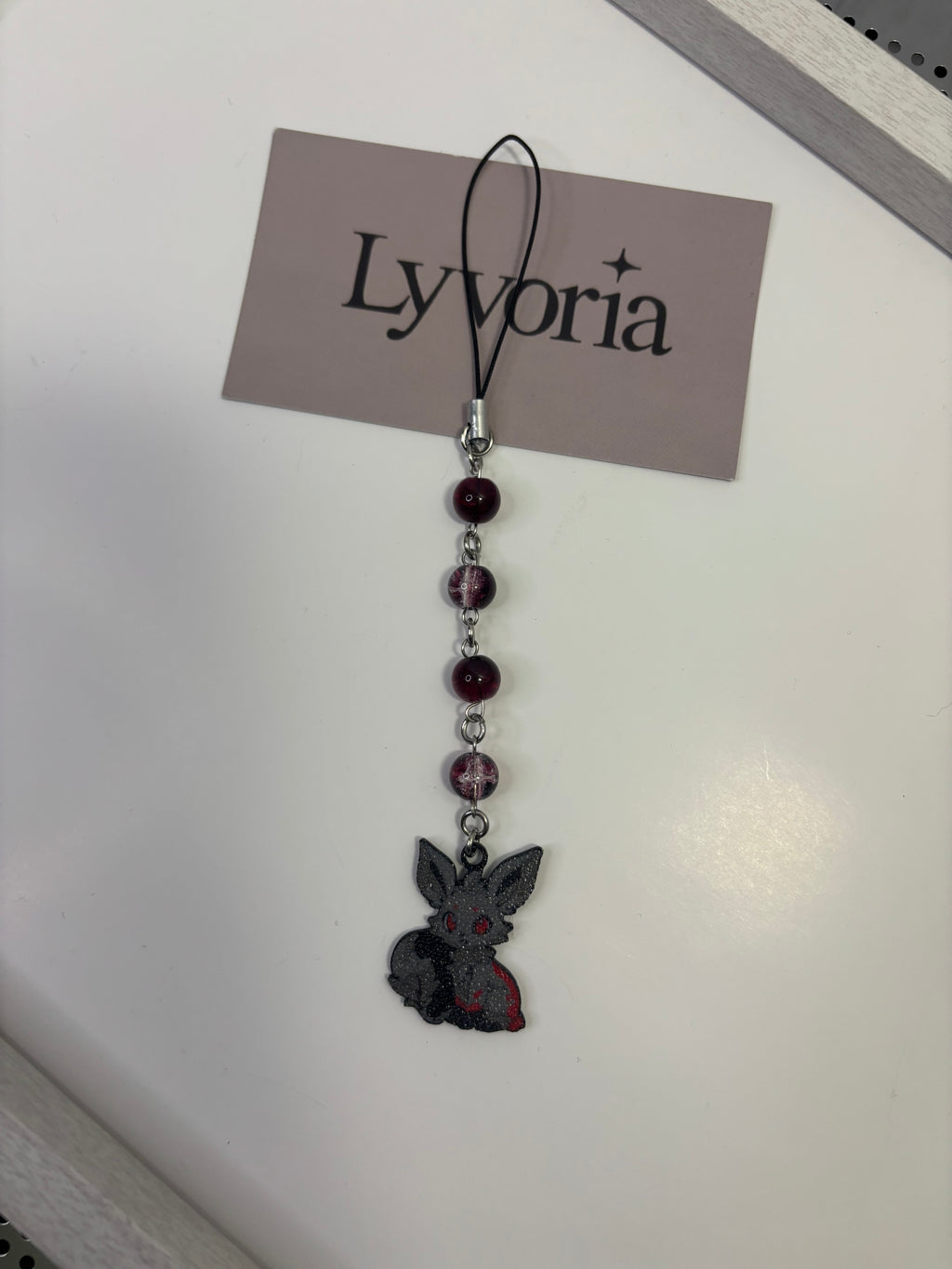 🖤 Dark Fox Keychain — Dark x Cute Handmade Accessory