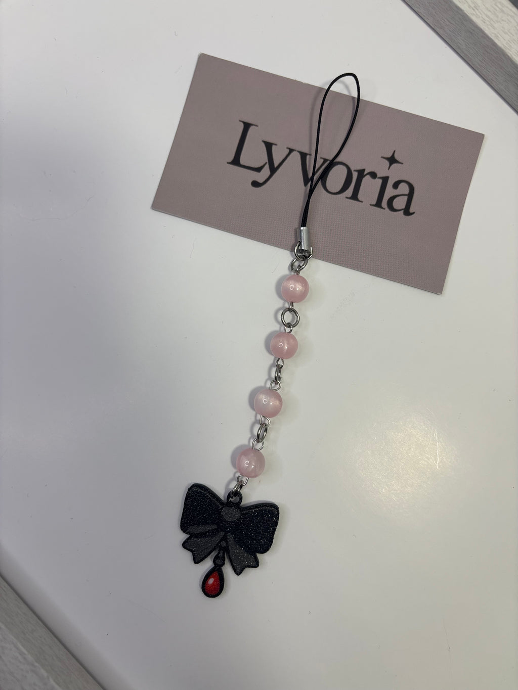 ❤️ Bloody Ribbon Keychain — Dark x Cute Handmade Accessory