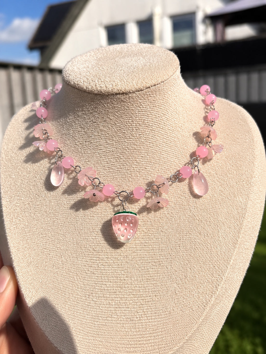Strawberry Bloom Necklace