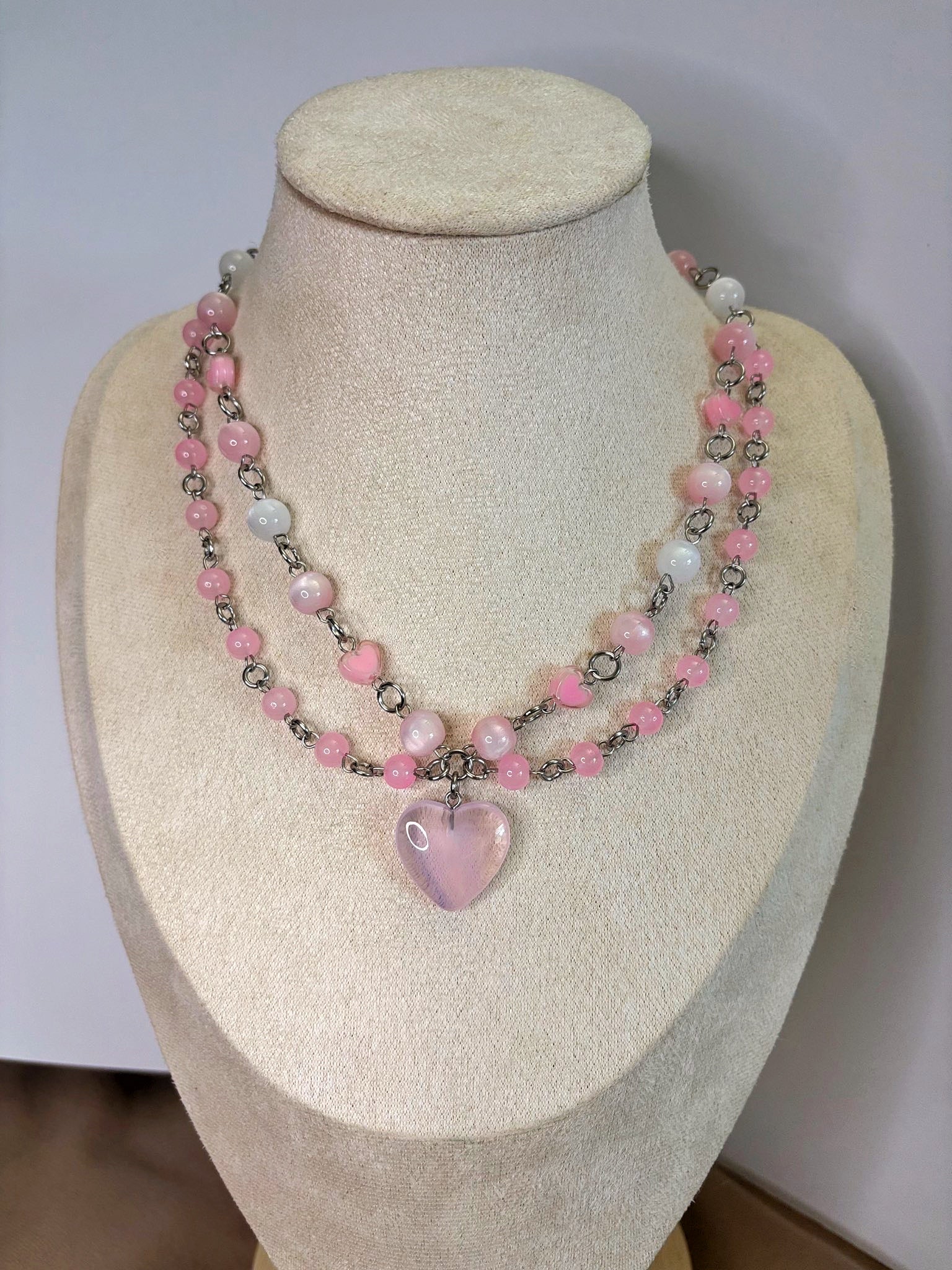 🩷 Moonblush Necklace - Handmade Dark x Cute Jewelry