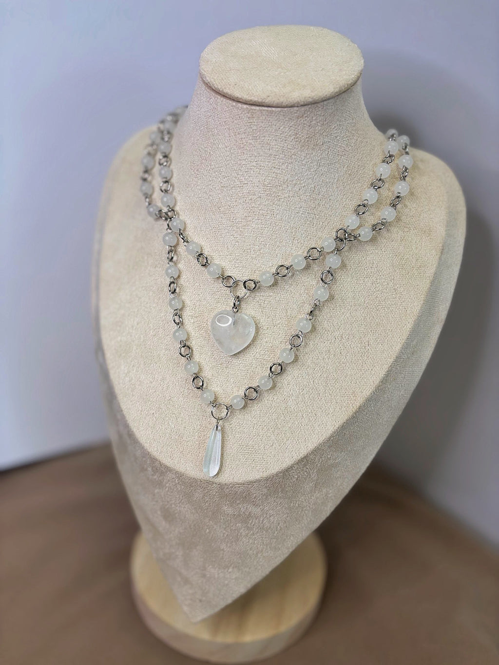 🤍 Lunar Veil Necklace - Handmade Dark x Cute Jewelry
