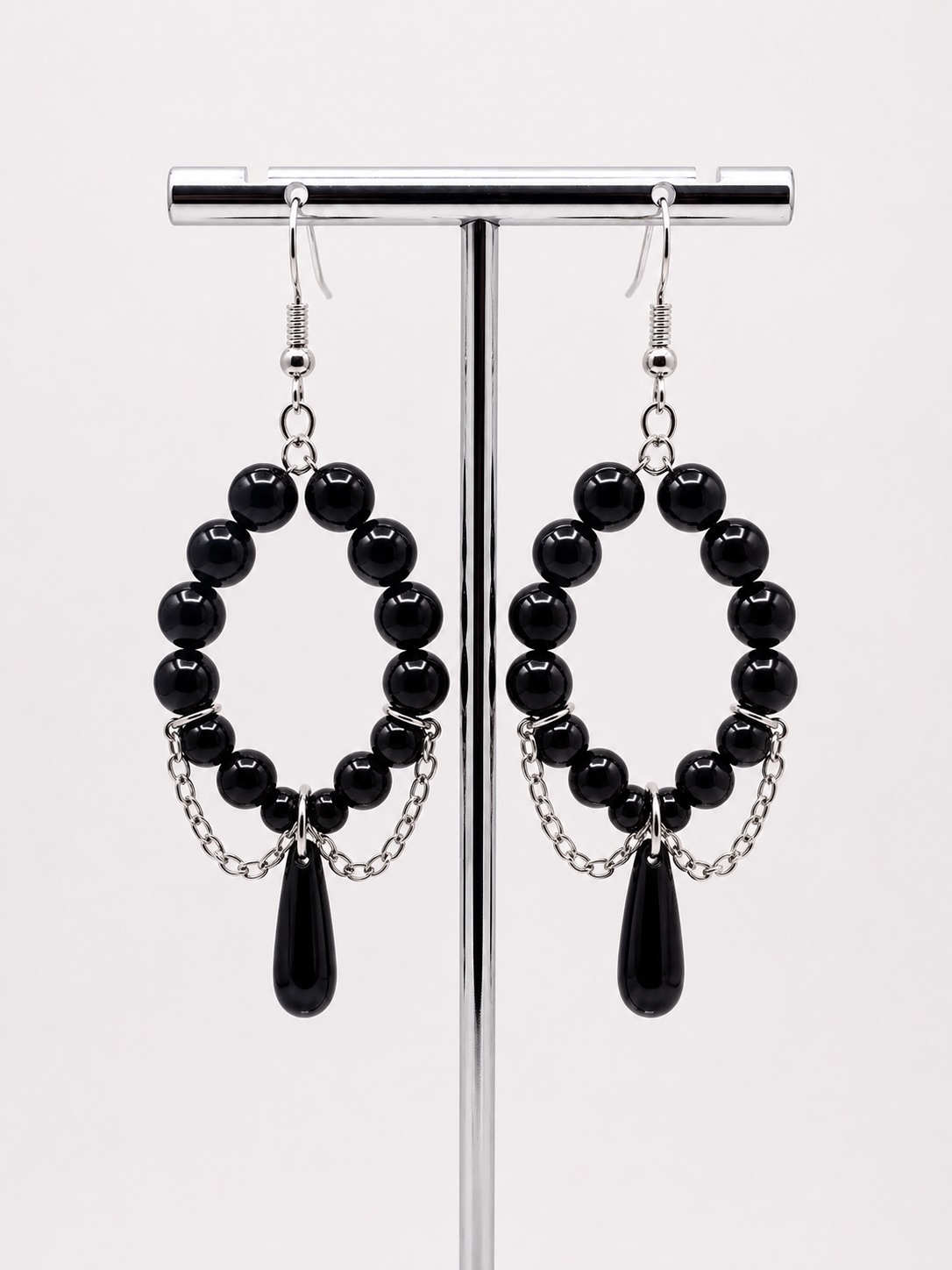 🖤 Midnight Tear Earrings - Dark x Cute Handmade Jewelry