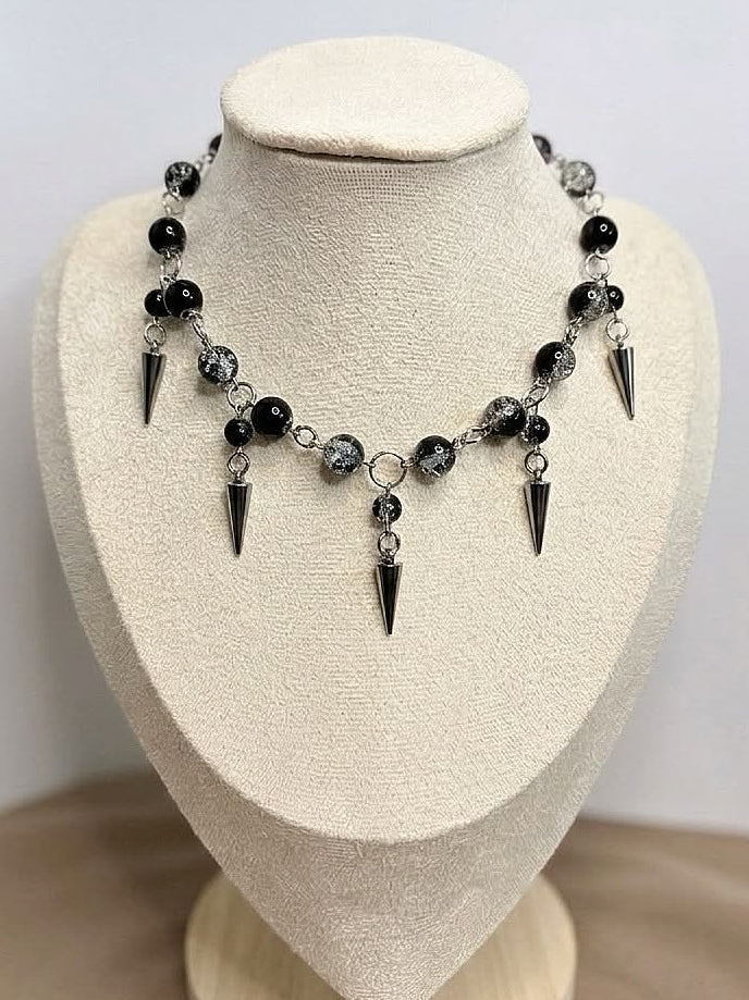 🖤 Spiked Moon Necklace