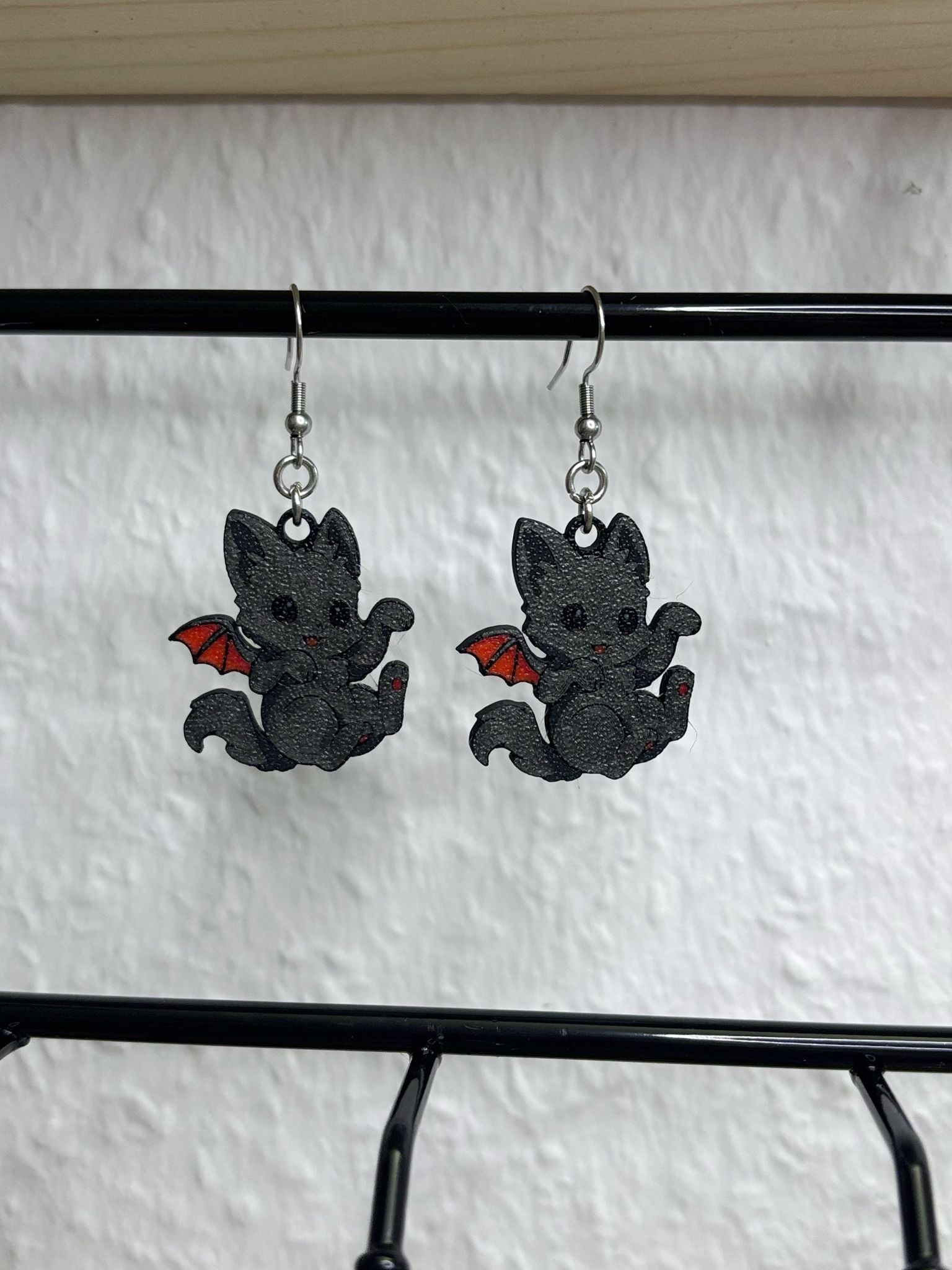 Dark Purr Earrings - Handmade dark x Cute Jewelry