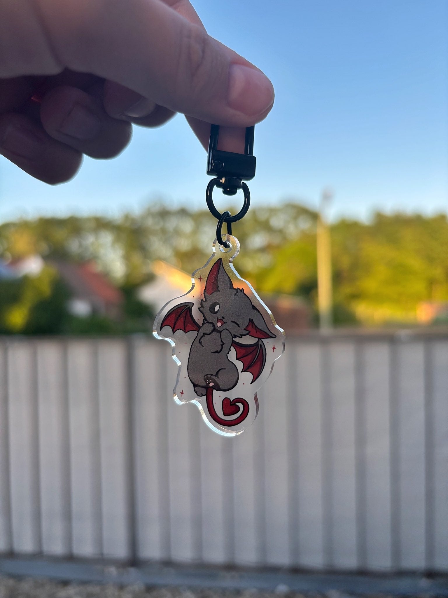 Baby Batcat Keychain