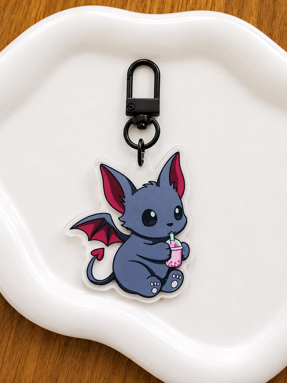 Boba Batcat Keychain