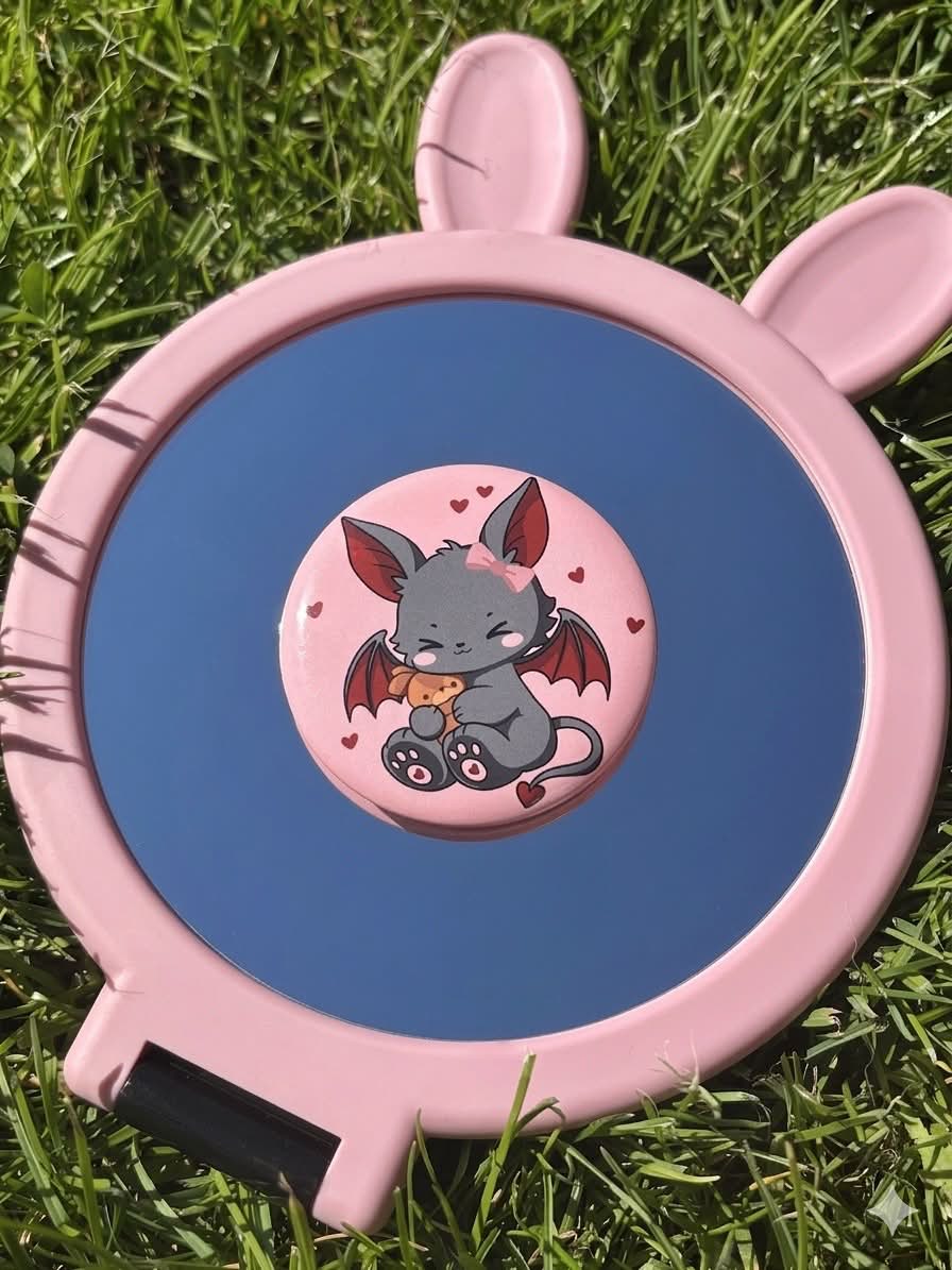 Teddy-Batcat Button