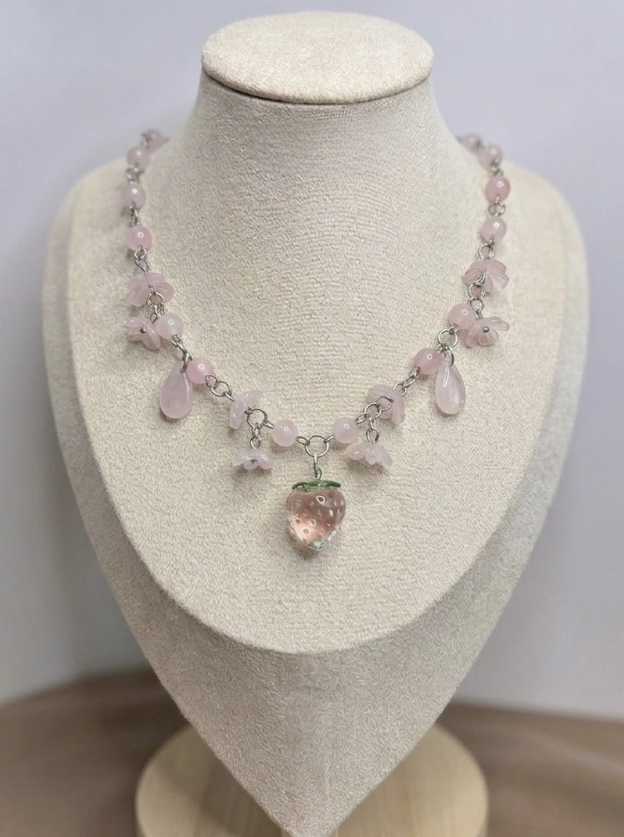 Strawberry Bloom Neckalce