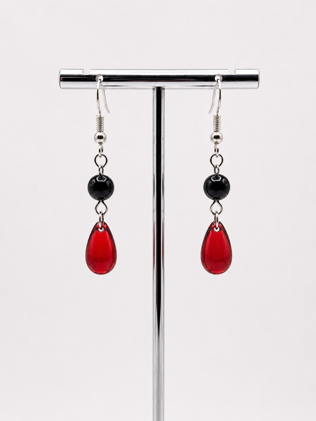 🌙 Lunar Drops Earrings - Red