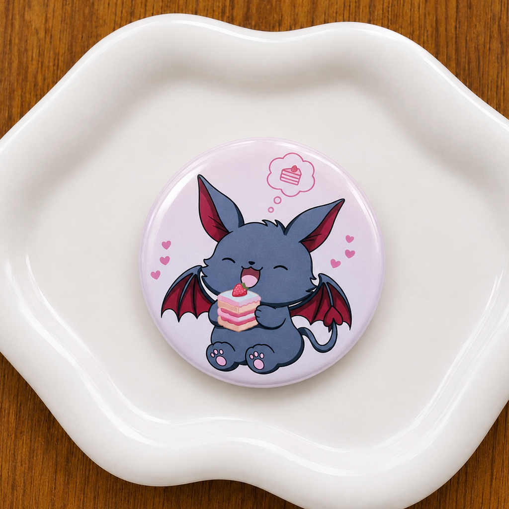 Cake Batcat Button