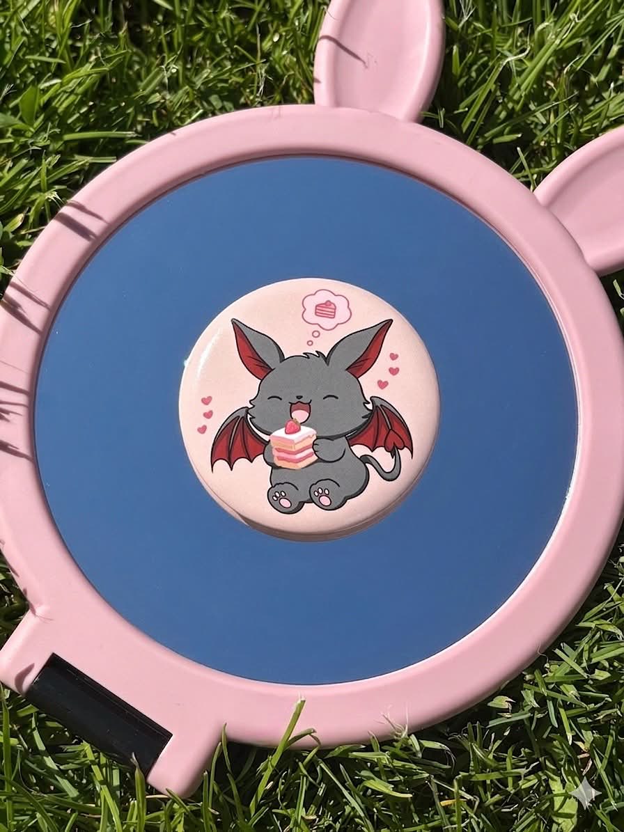 Cake Batcat Button