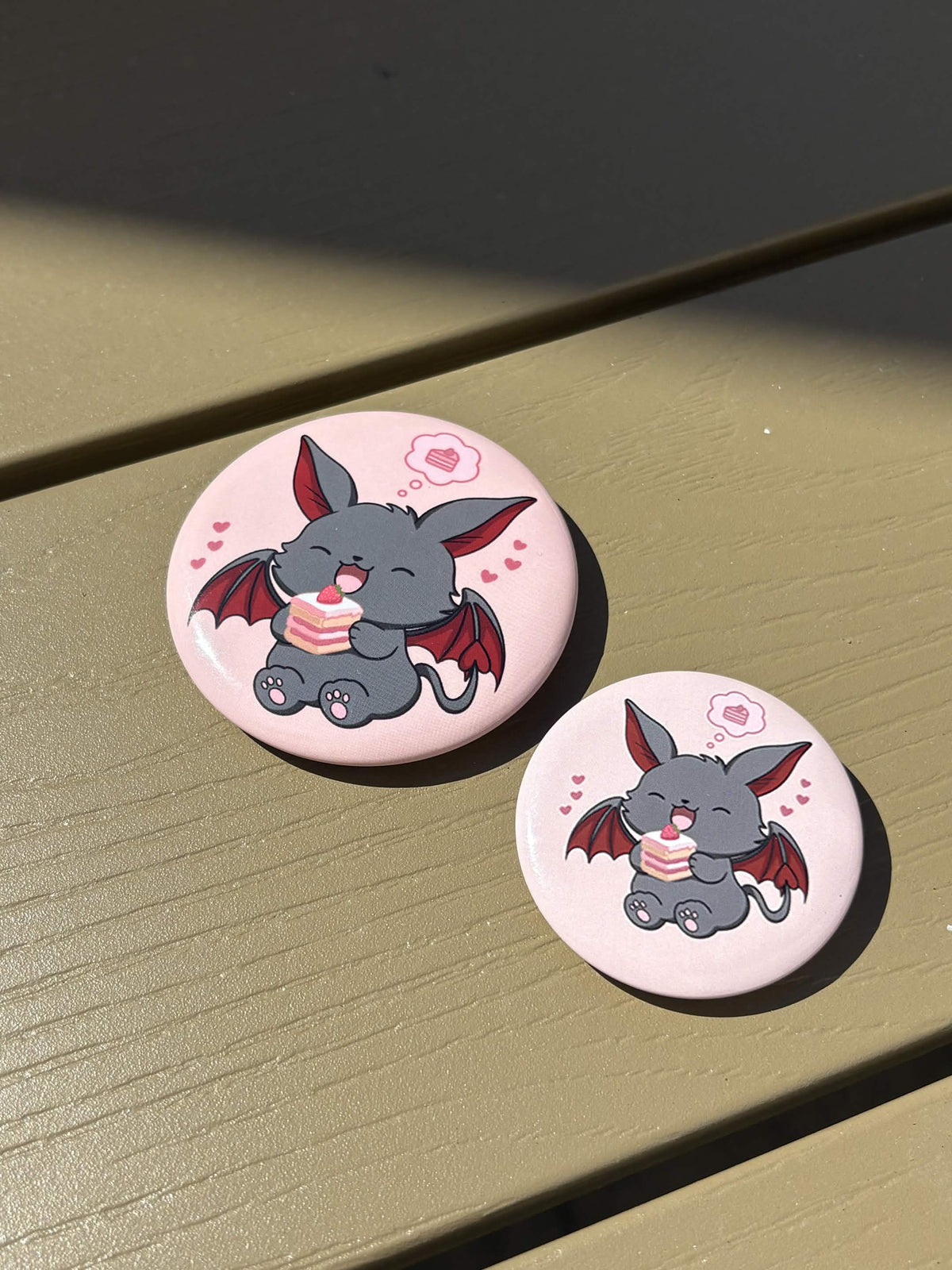 Cake Batcat Button
