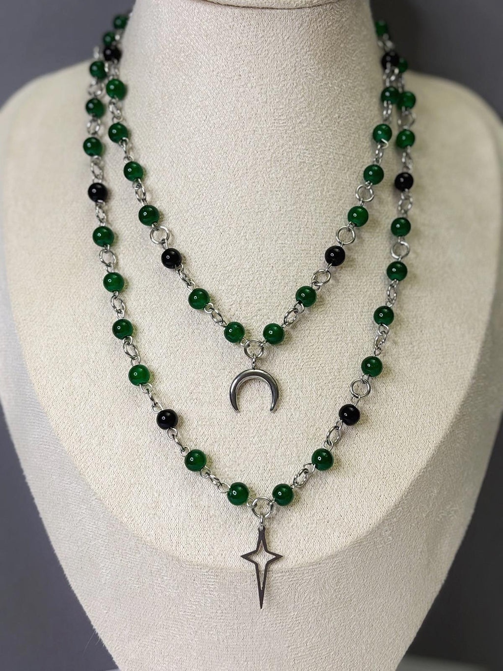 🌙 Lunar Glow Necklace - Dark x Cute Handmade Jewelry