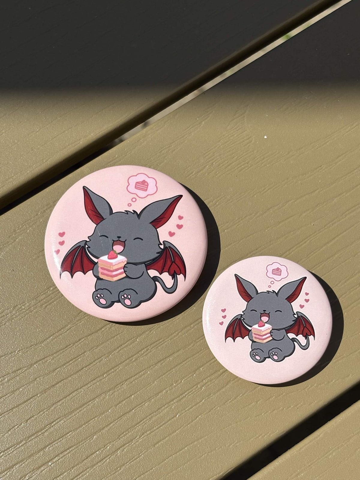 Cake Batcat Button