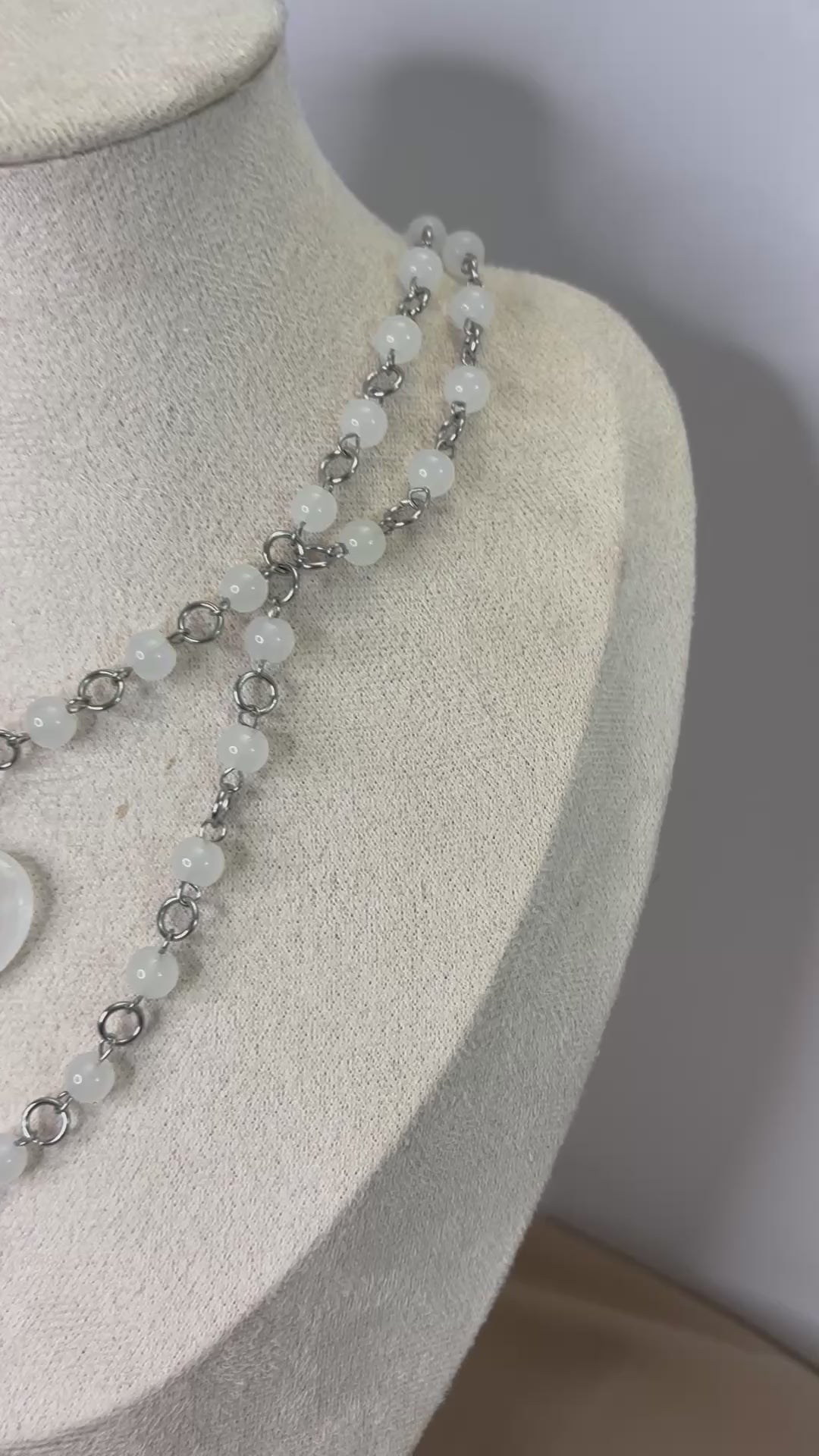 🤍 Lunar Veil Necklace - Handmade Dark x Cute Jewelry