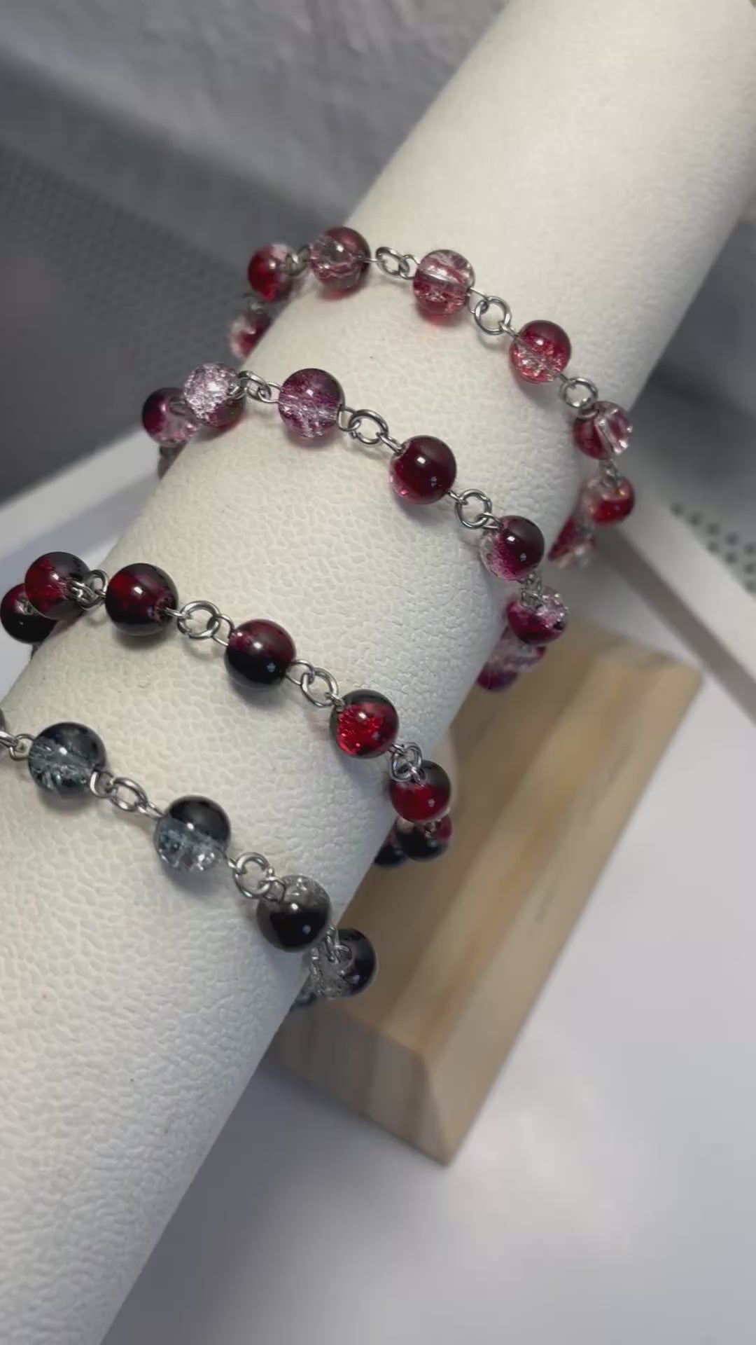 🌙 Crackle Moon Bracelets - Dark x Cute Handmade Jewelry