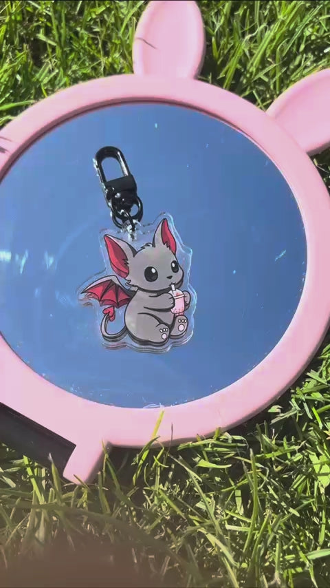 Boba Batcat Keychain