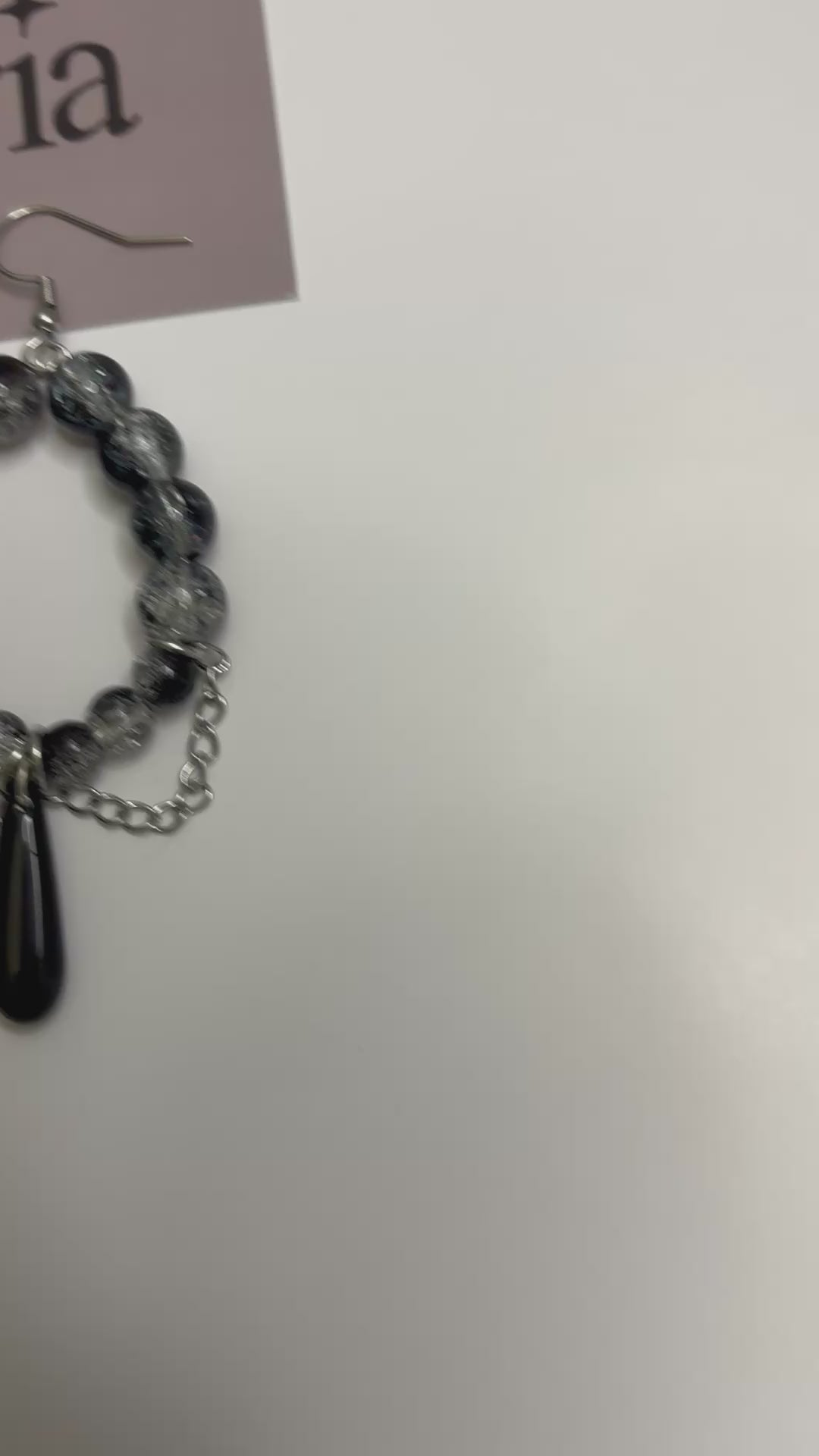 🩶 Silver Tear Earrings - Dark x Cute Handmade Jewelry