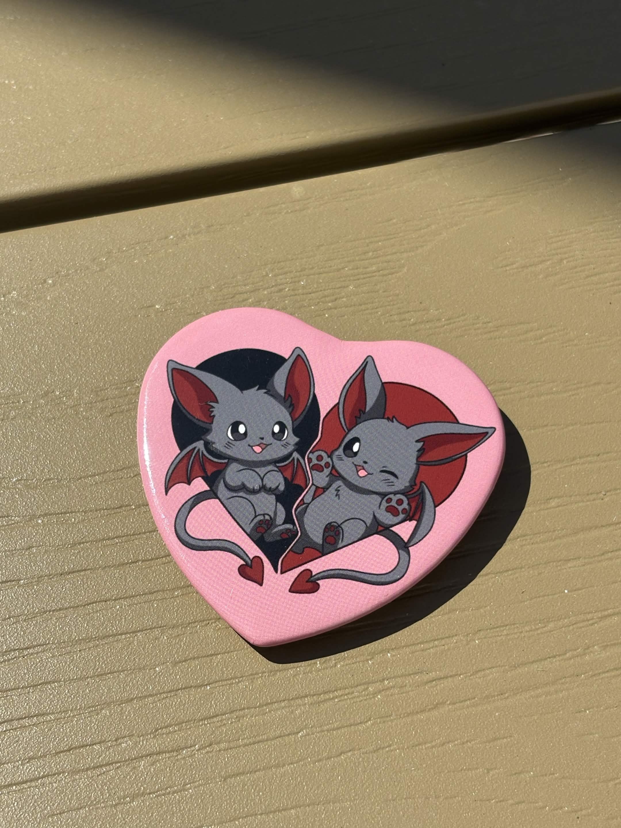 Bat Love Button 🦇🩷