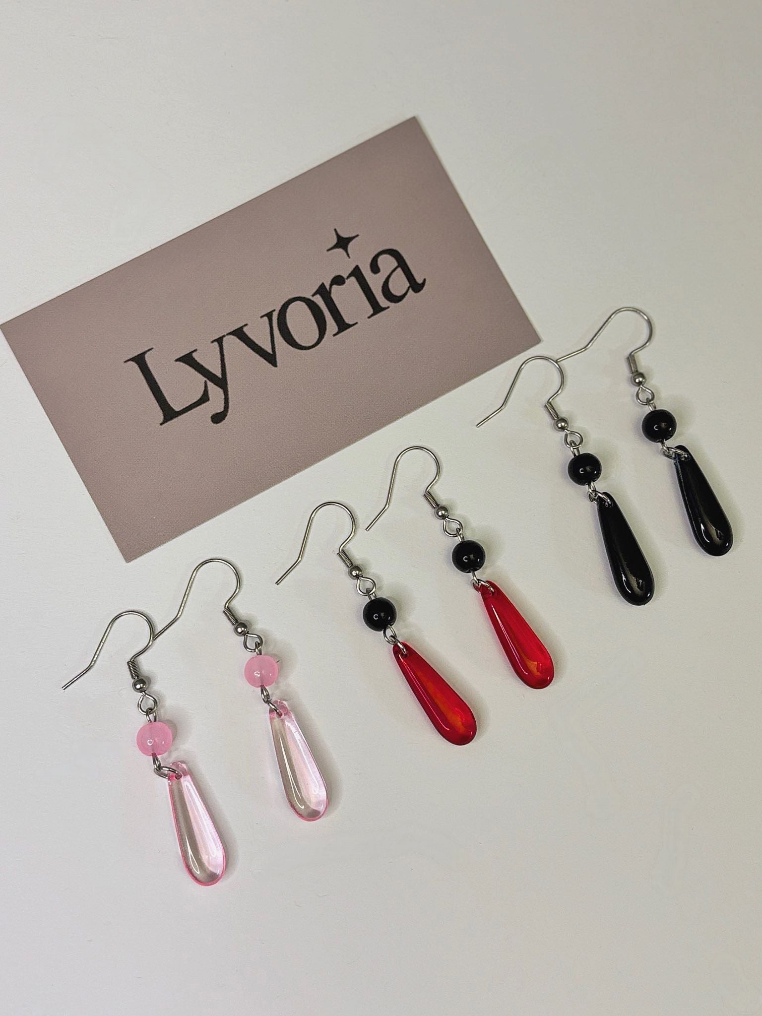 🩸 Midnight Drip Earrings - Handmade Dark x Cute Jewelry